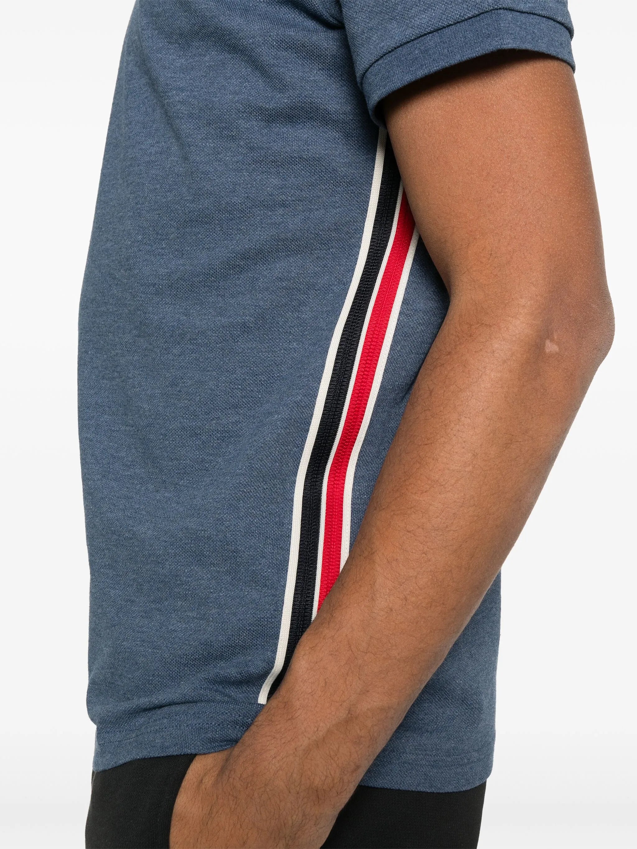 logo-patch polo shirt