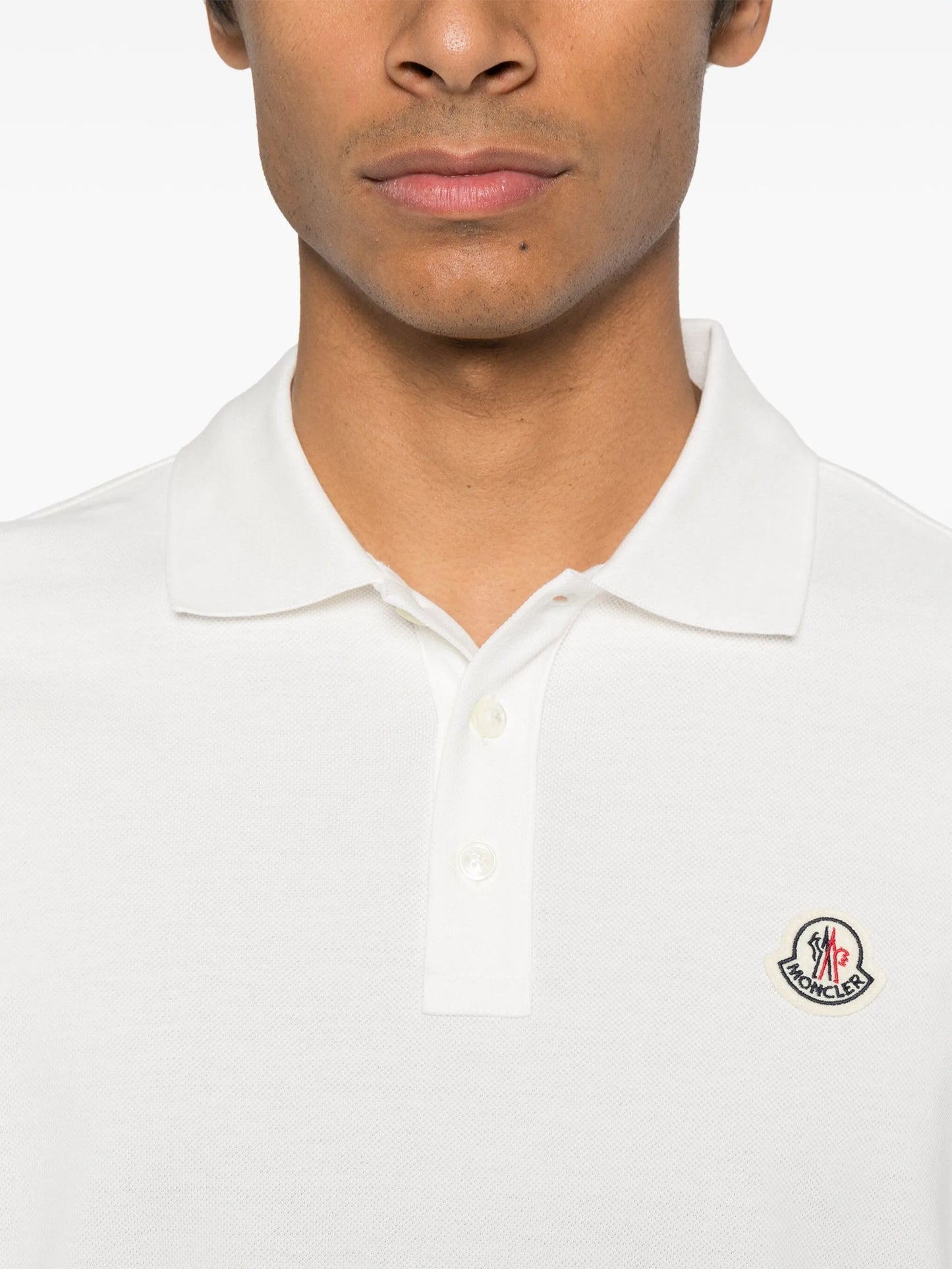 logo-patch polo shirt