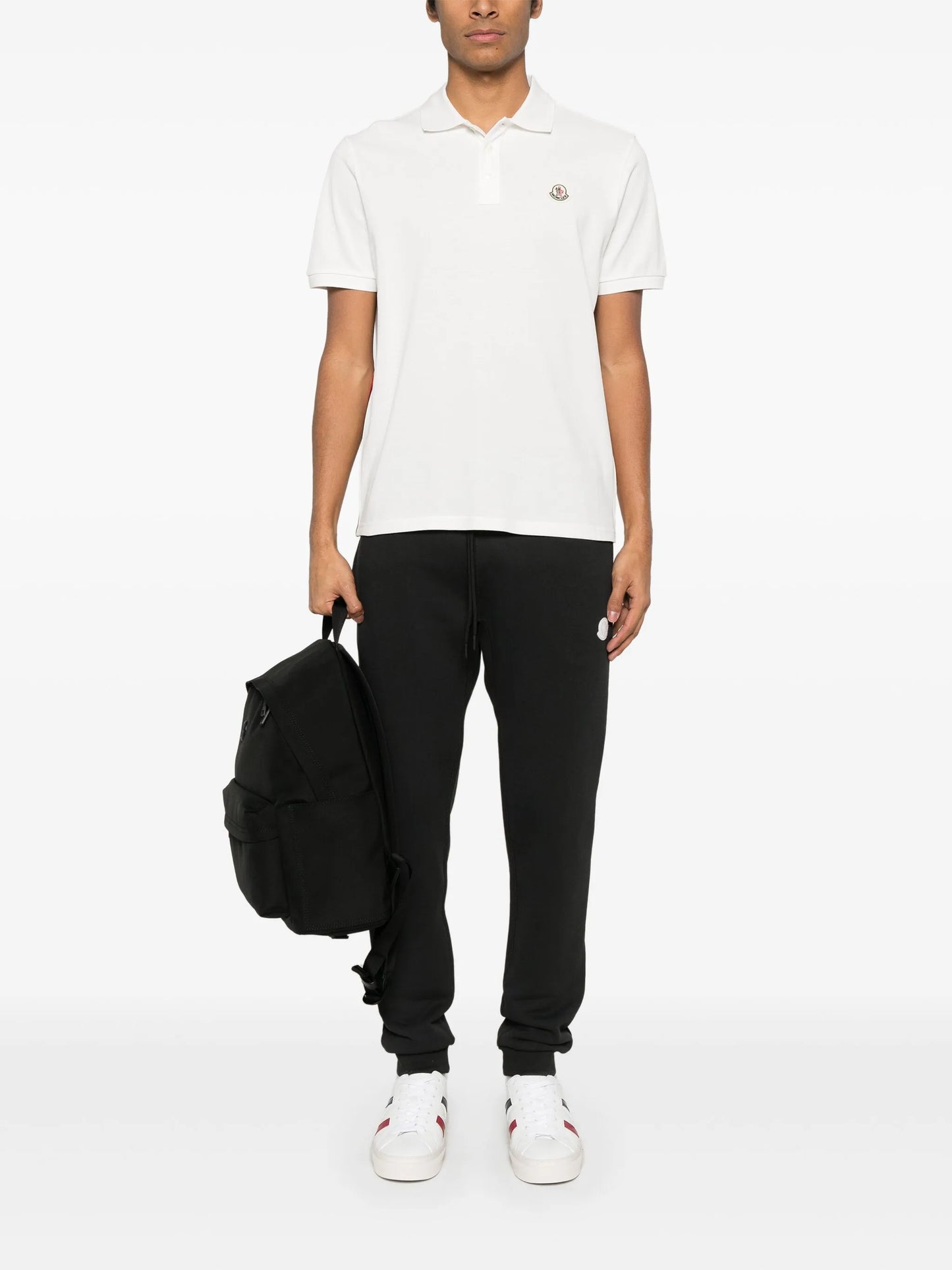 logo-patch polo shirt