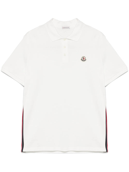 logo-patch polo shirt