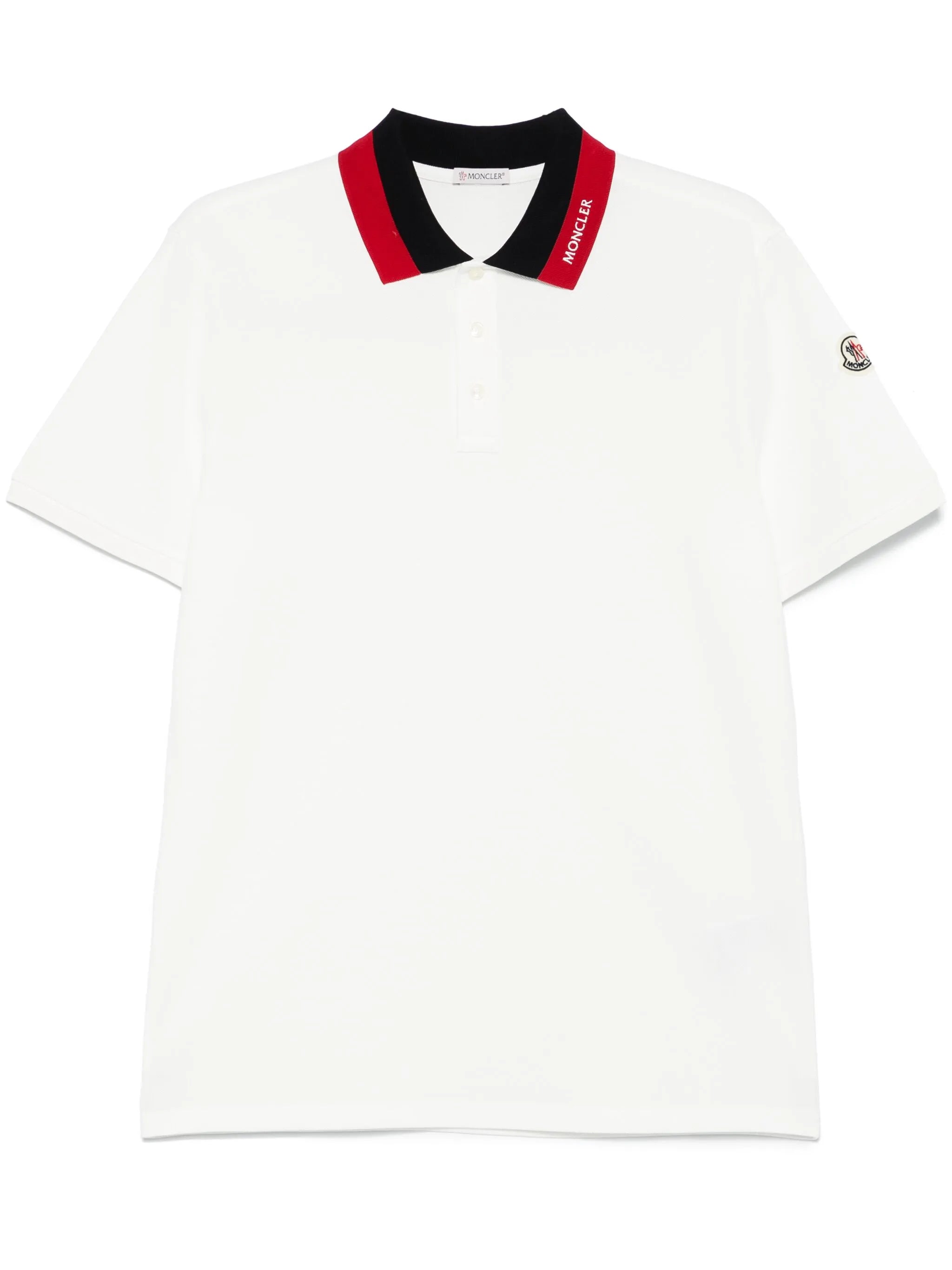 embroidered-logo piqué polo shirt