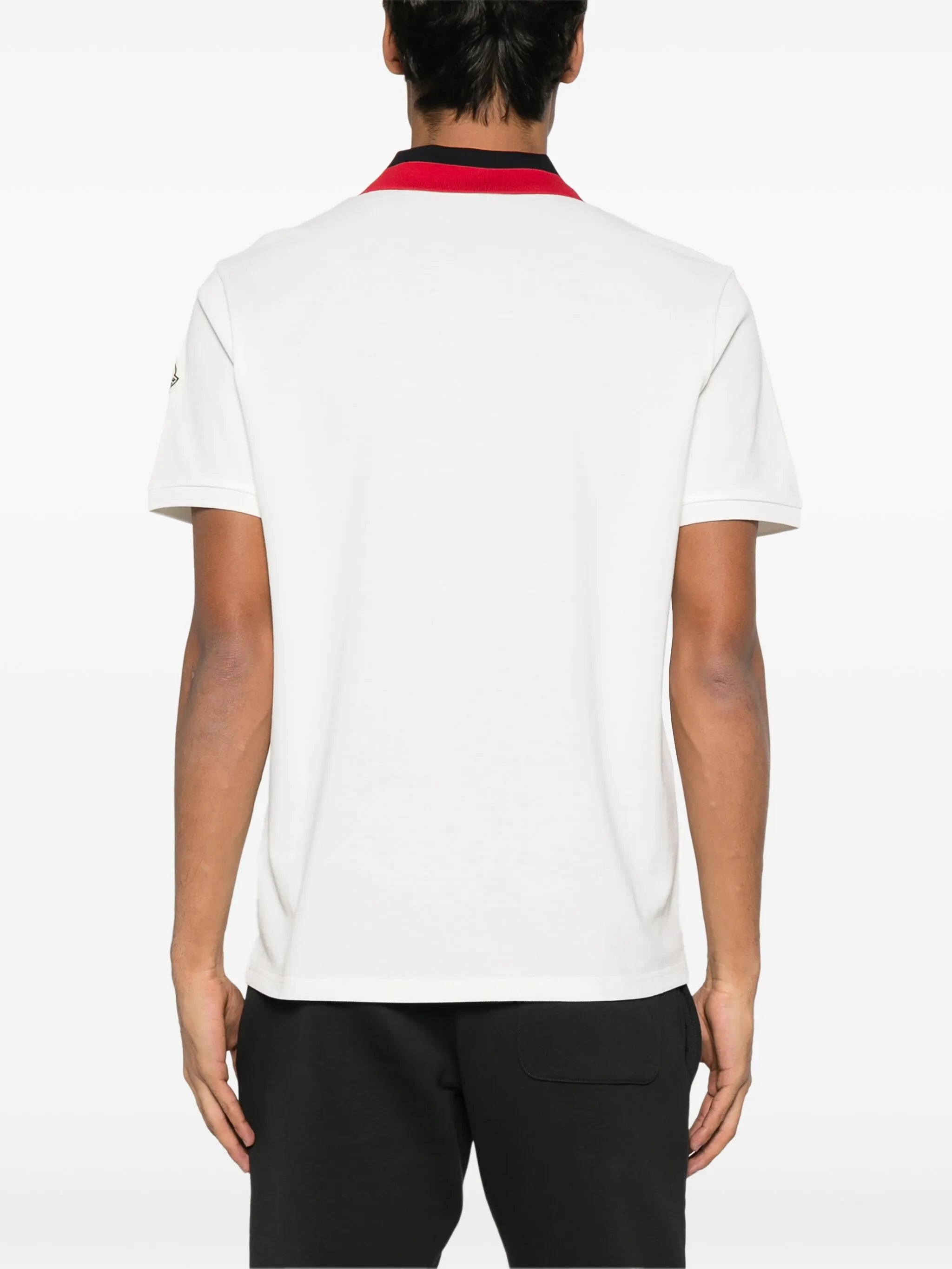 embroidered-logo piqué polo shirt
