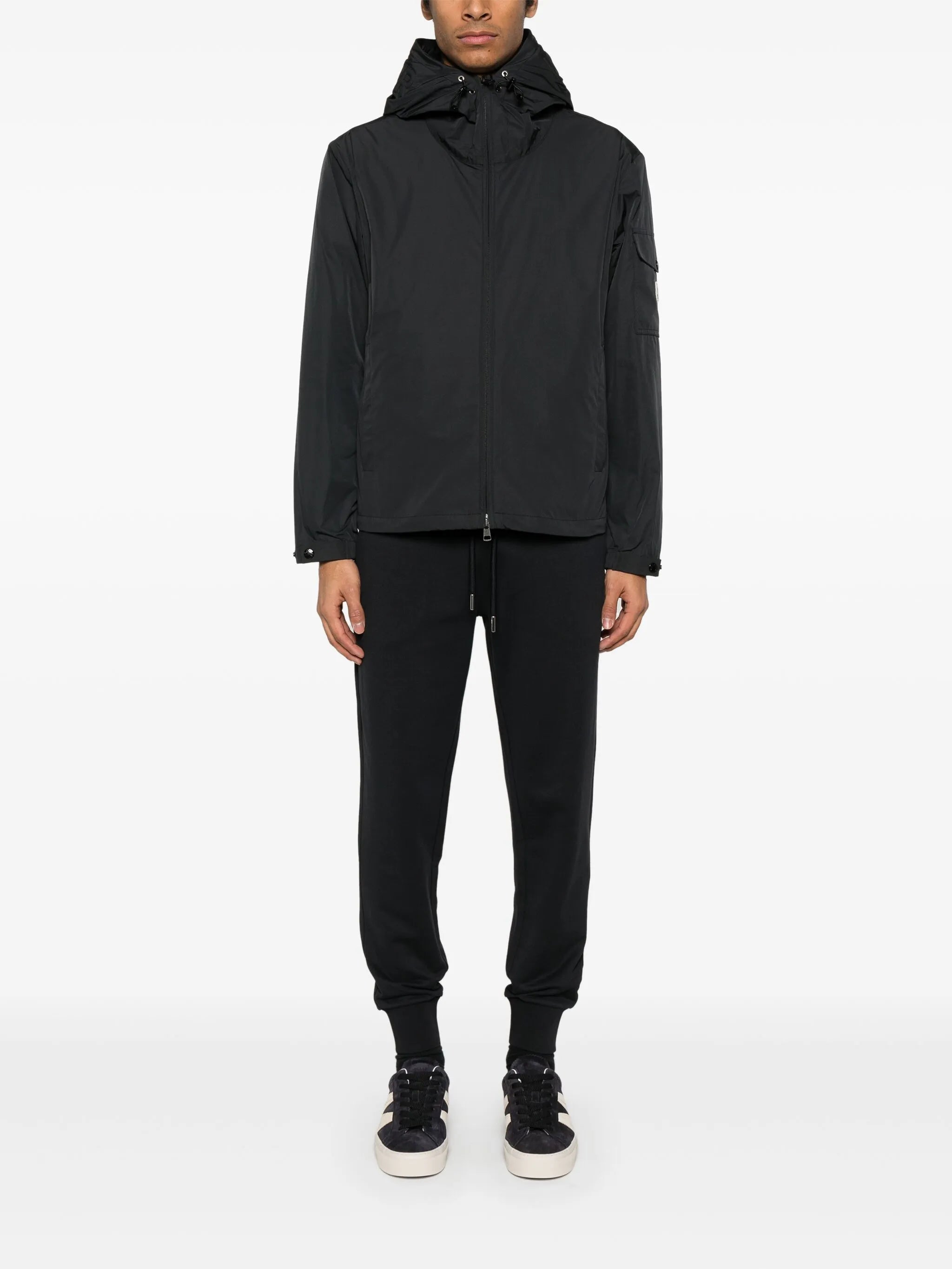 lens-detail hooded jacket