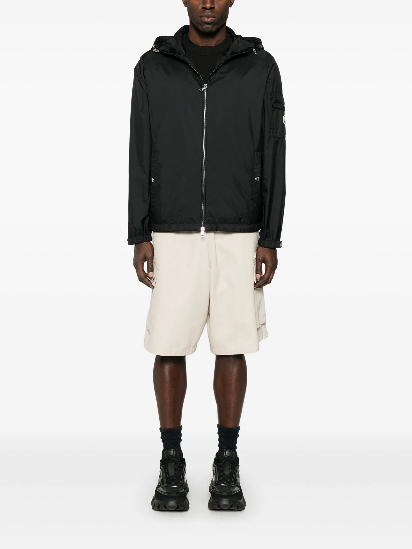 Etiache hood logo-patch jacket