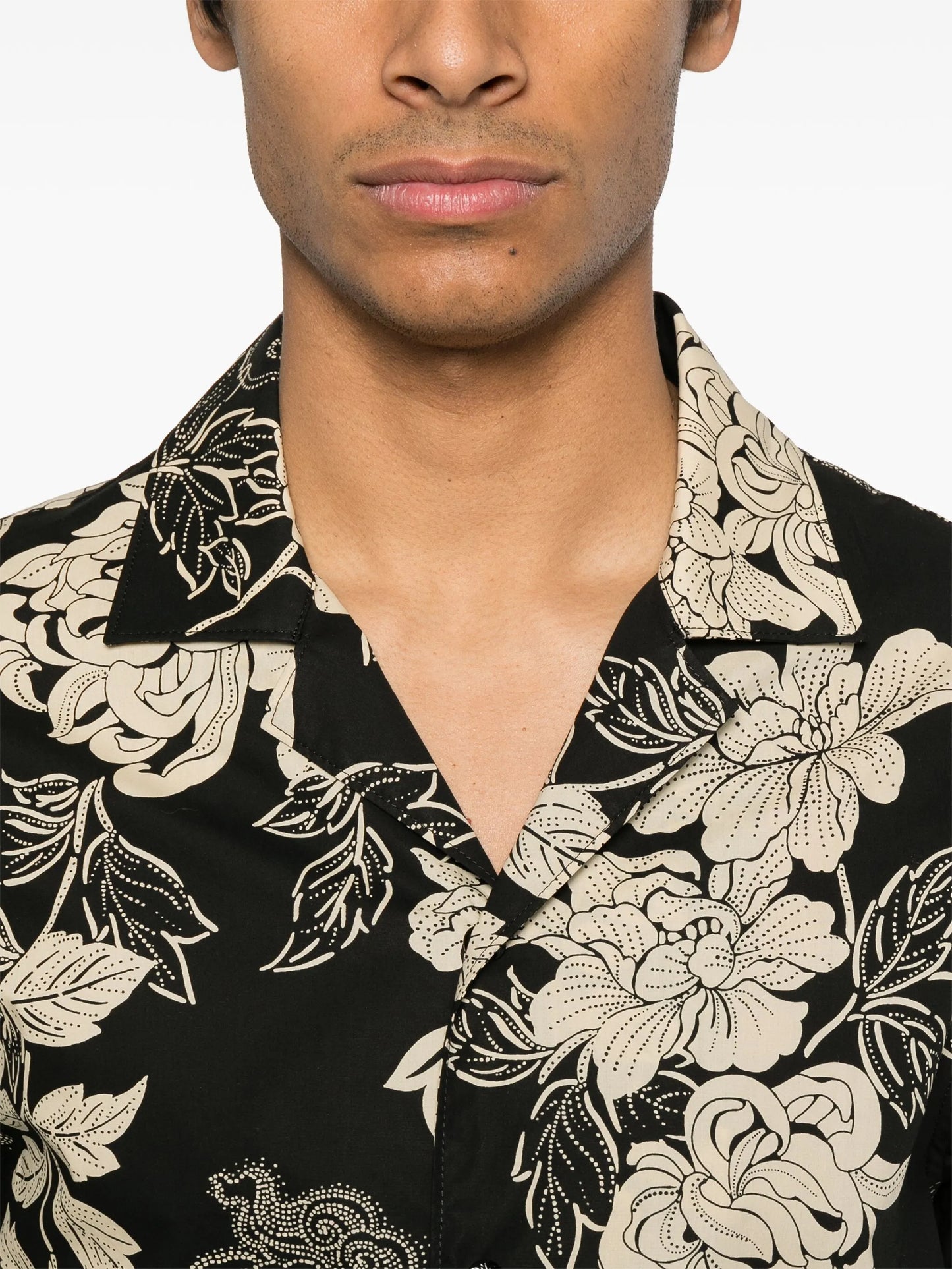 floral-print shirt