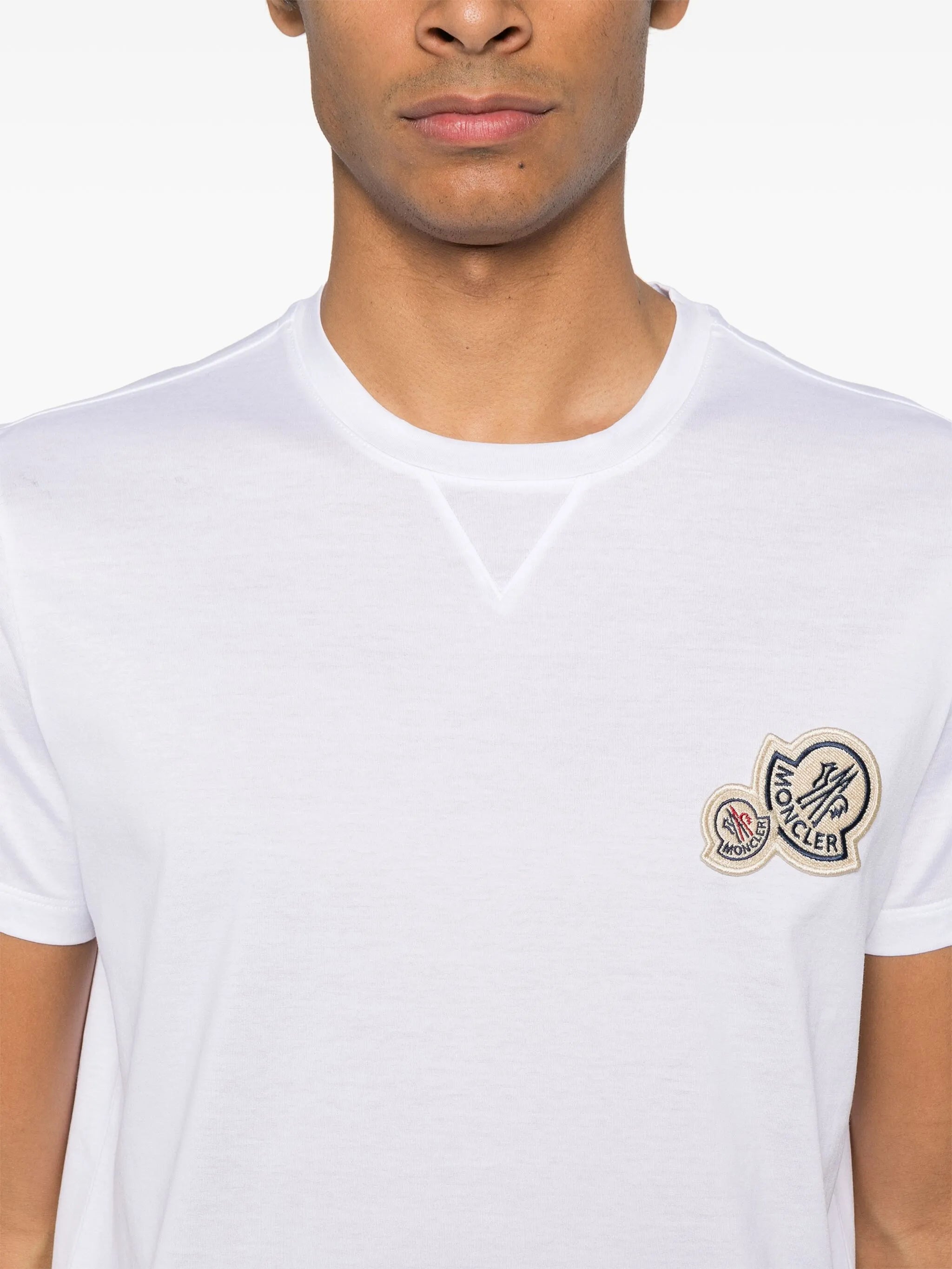 double-logo patch T-shirt