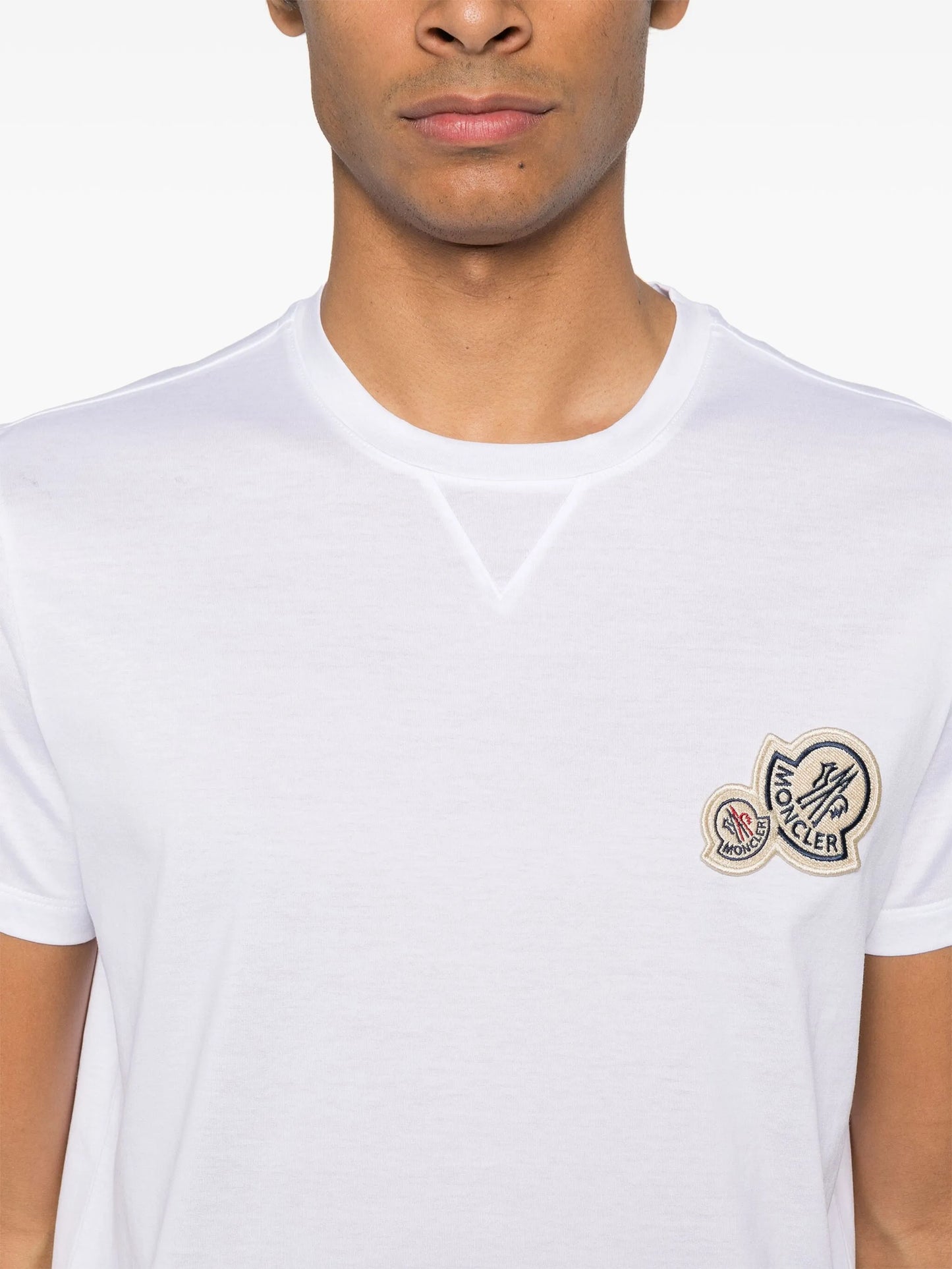 double-logo patch T-shirt