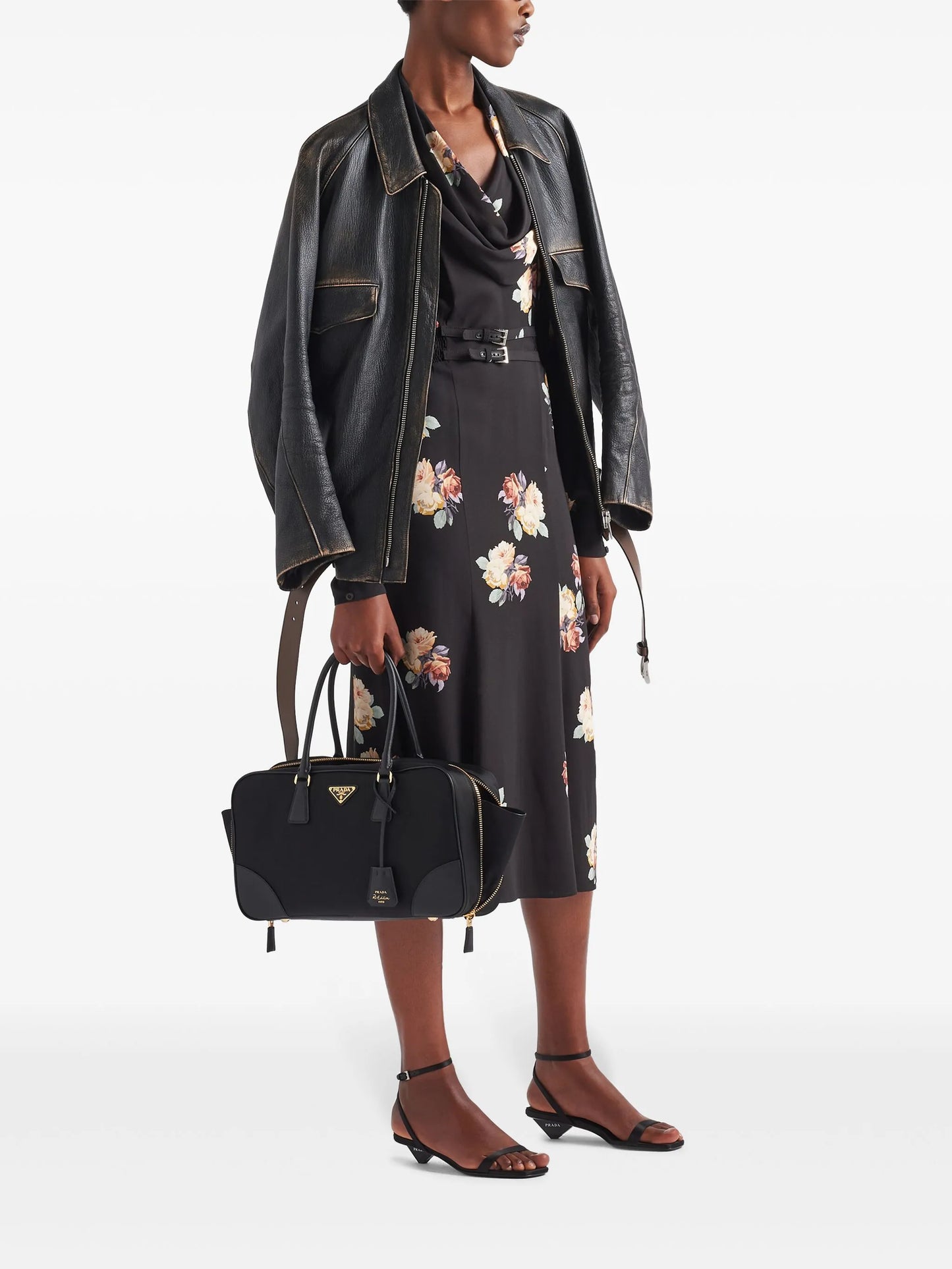 leather blouson jacket