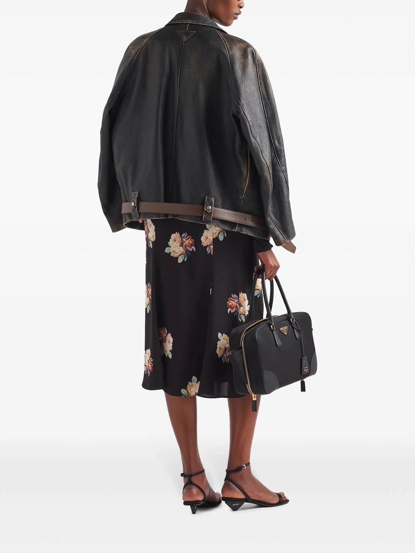 leather blouson jacket