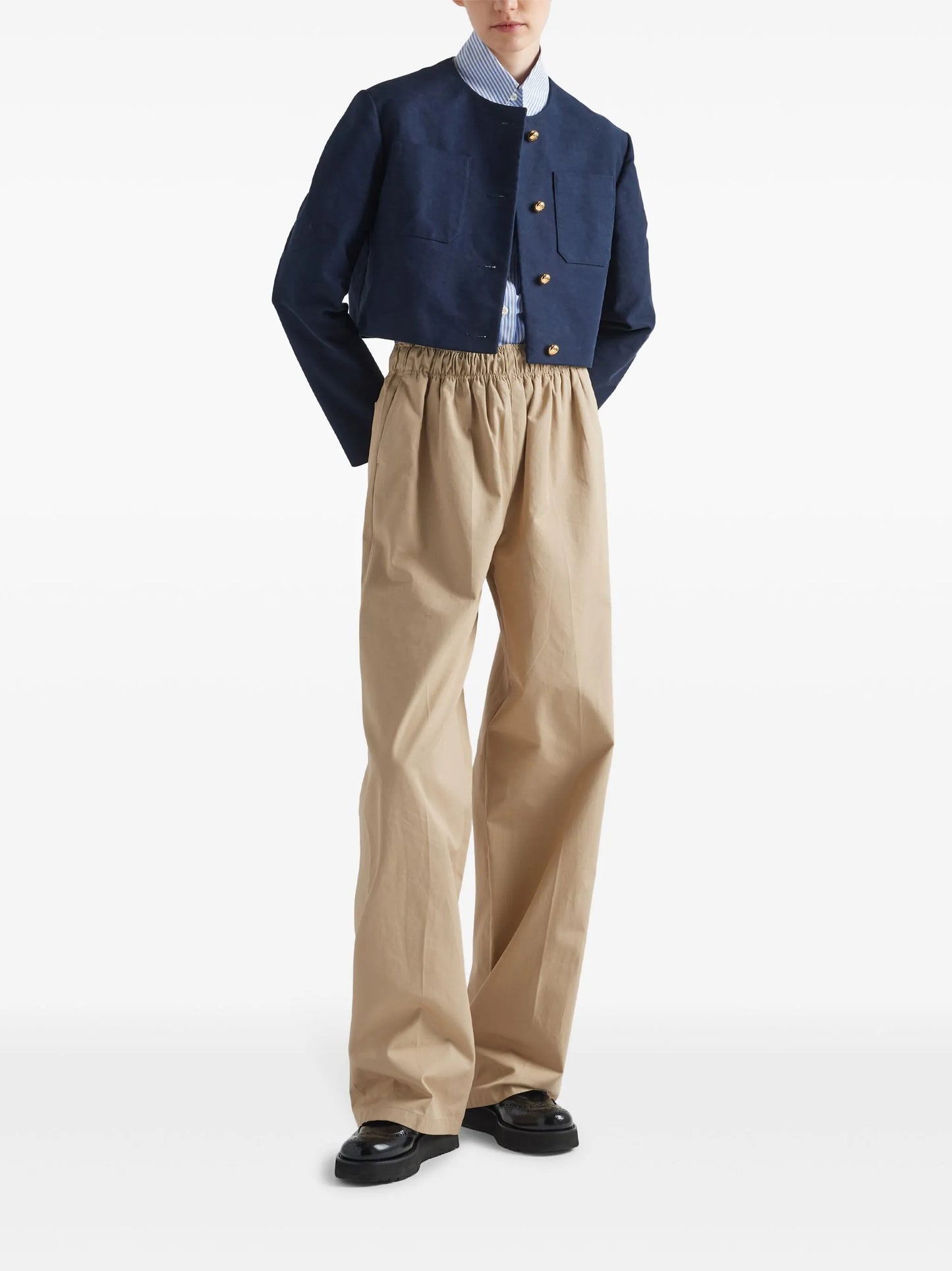 poplin palazzo pants