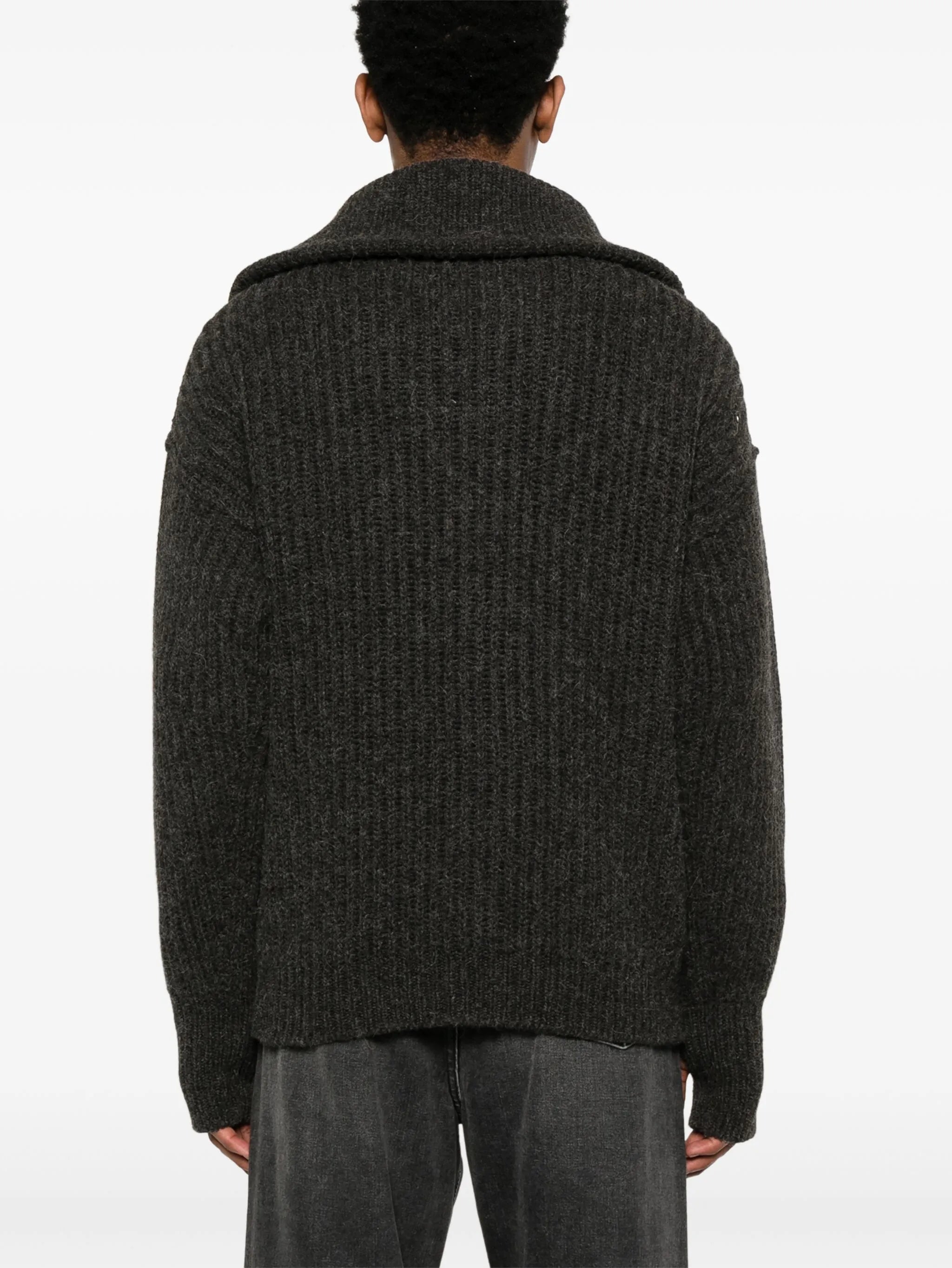 zip-up cardigan