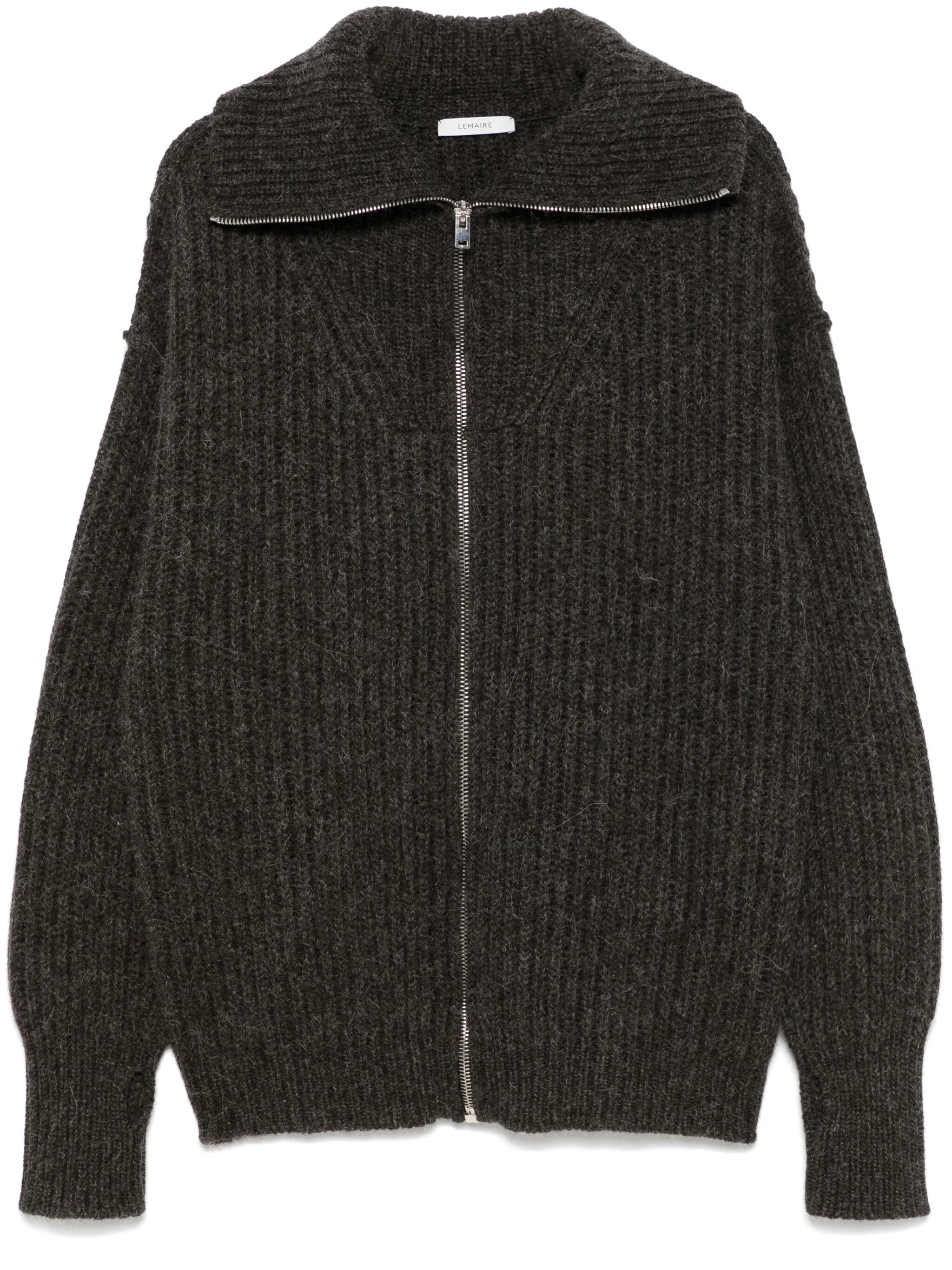 zip-up cardigan