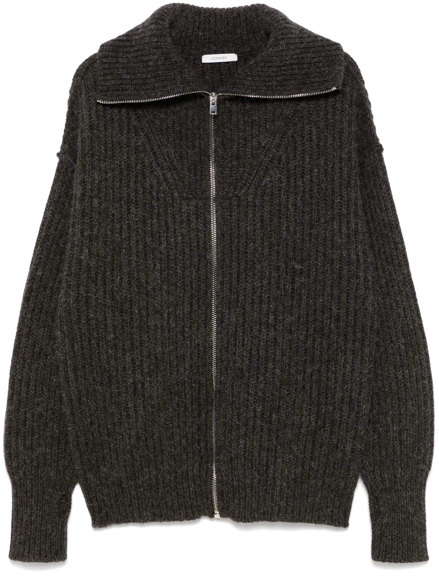 zip-up cardigan
