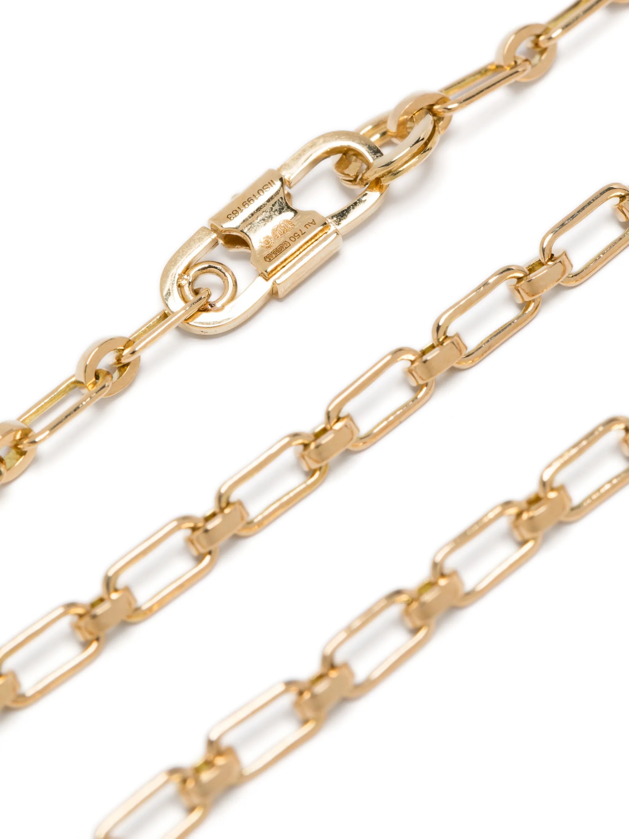 18K yellow gold 77 chain-link necklace