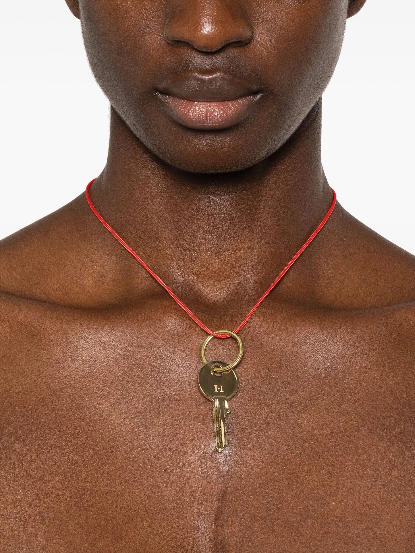 14K yellow gold Key pendant