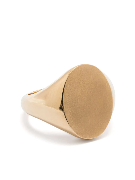 12K yellow gold signet ring