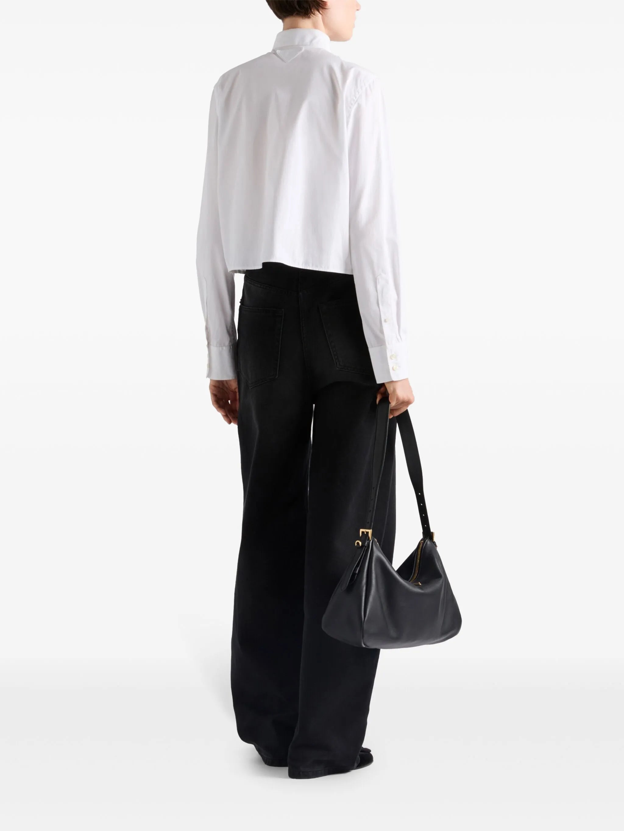 crystal-embellished poplin shirt
