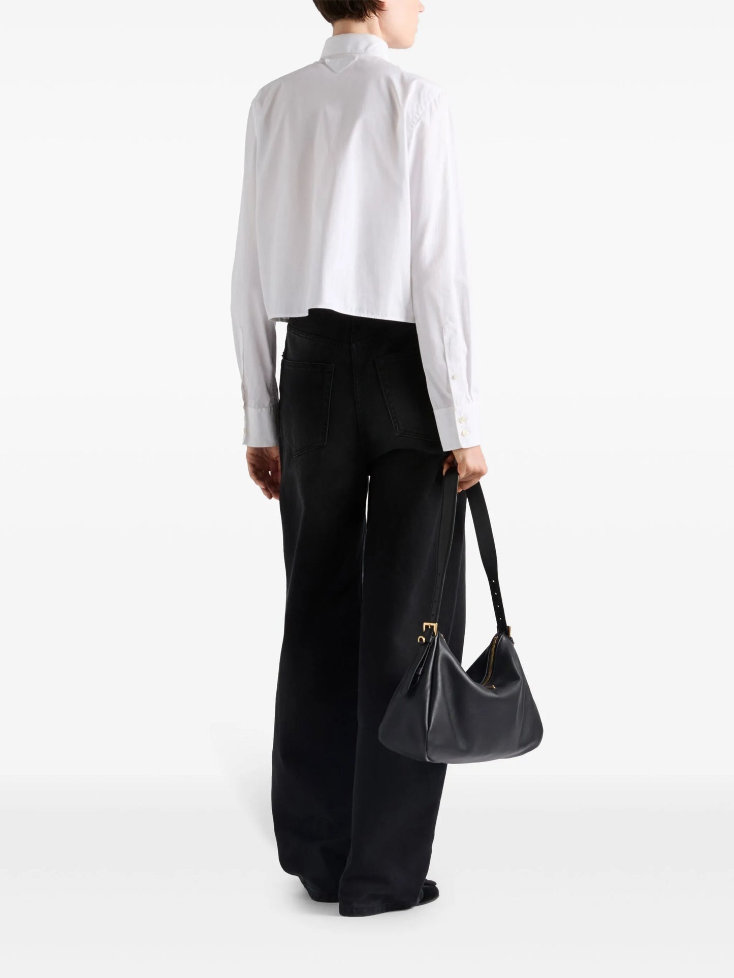 crystal-embellished poplin shirt