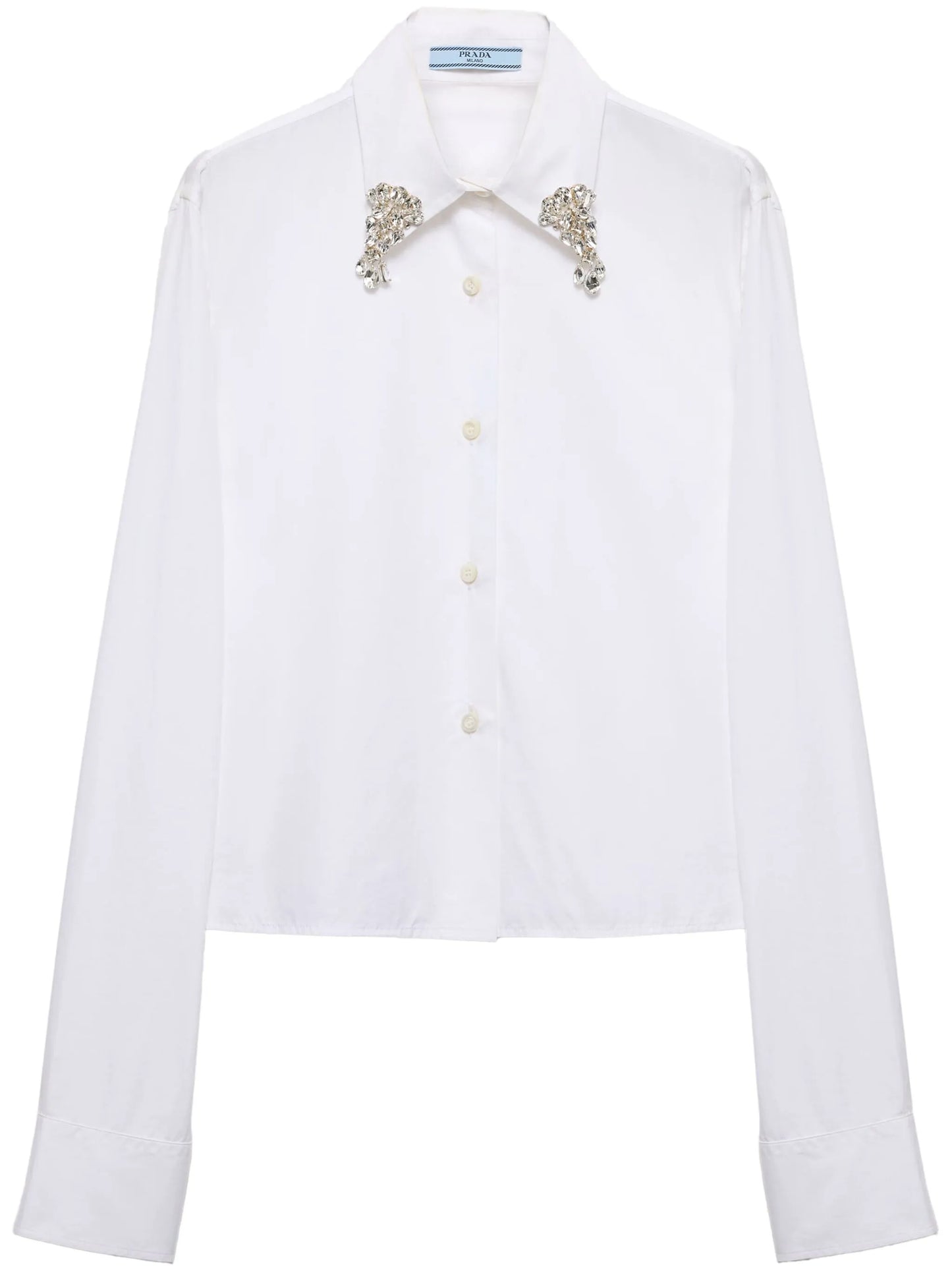 crystal-embellished poplin shirt
