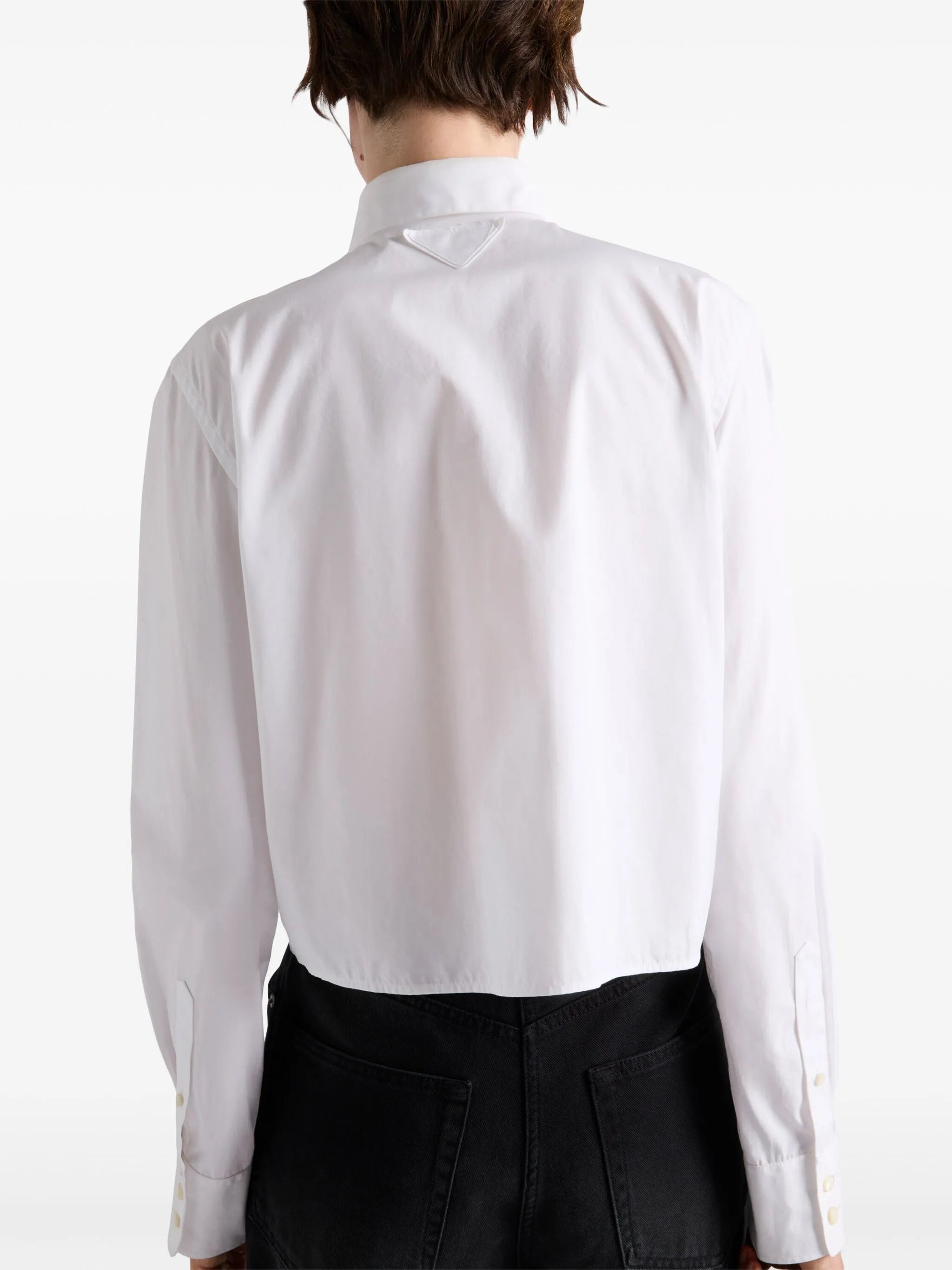 crystal-embellished poplin shirt