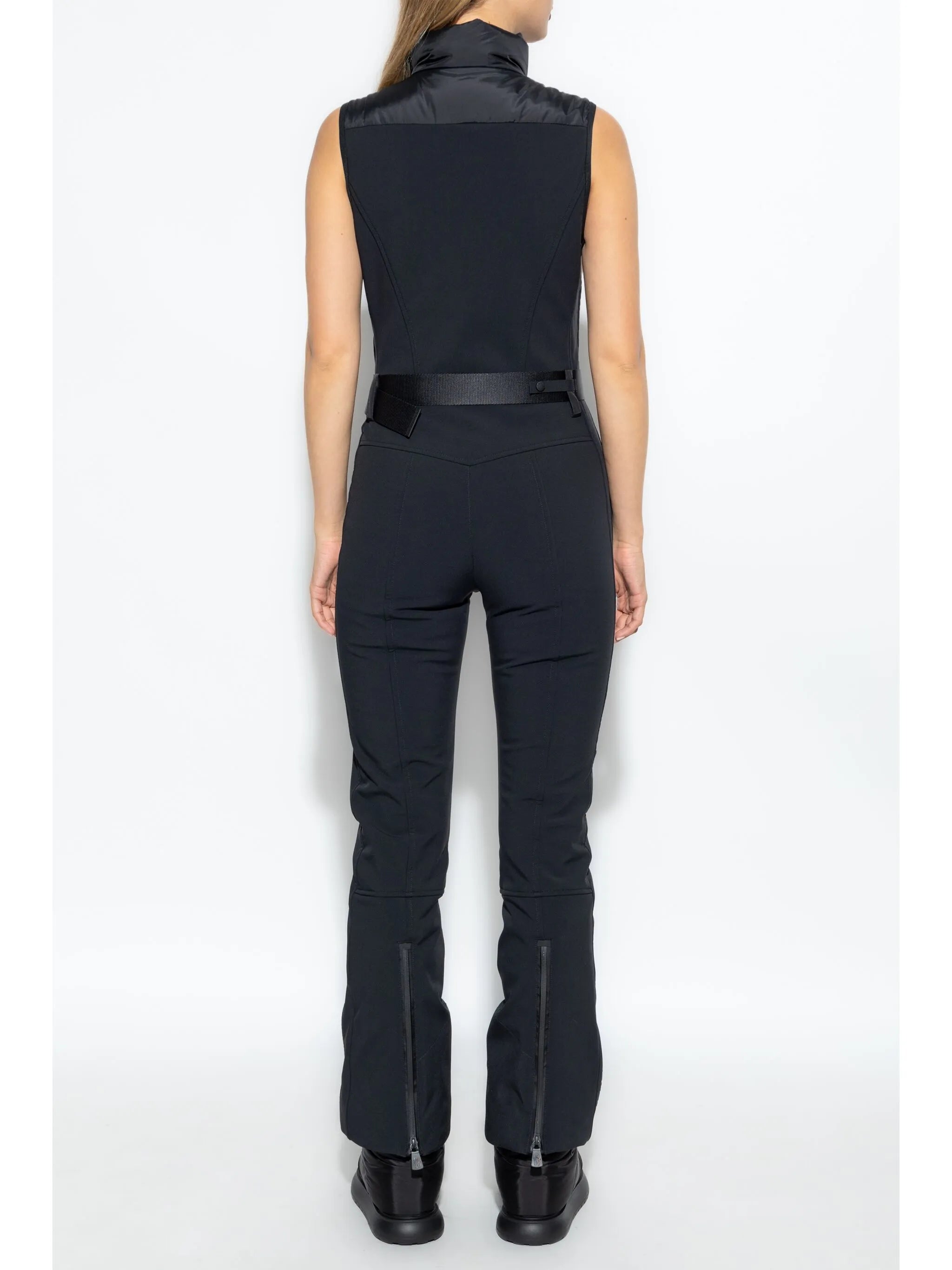 down-filled ski suit
