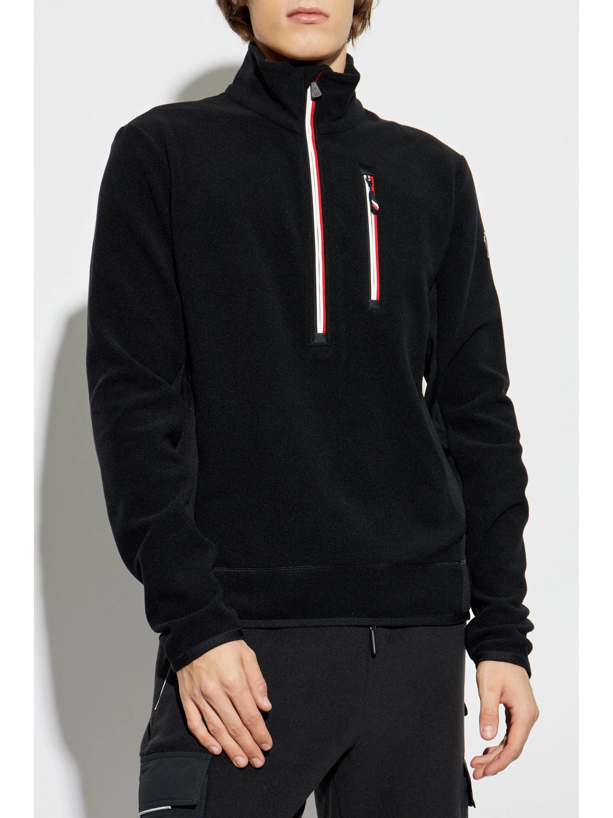 half-zip fleece sweatshirt