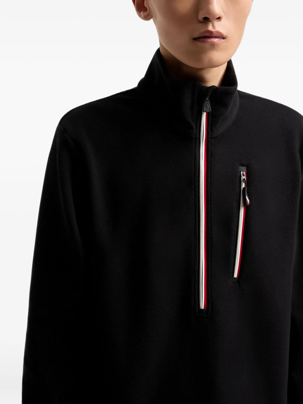 half-zip fleece sweatshirt