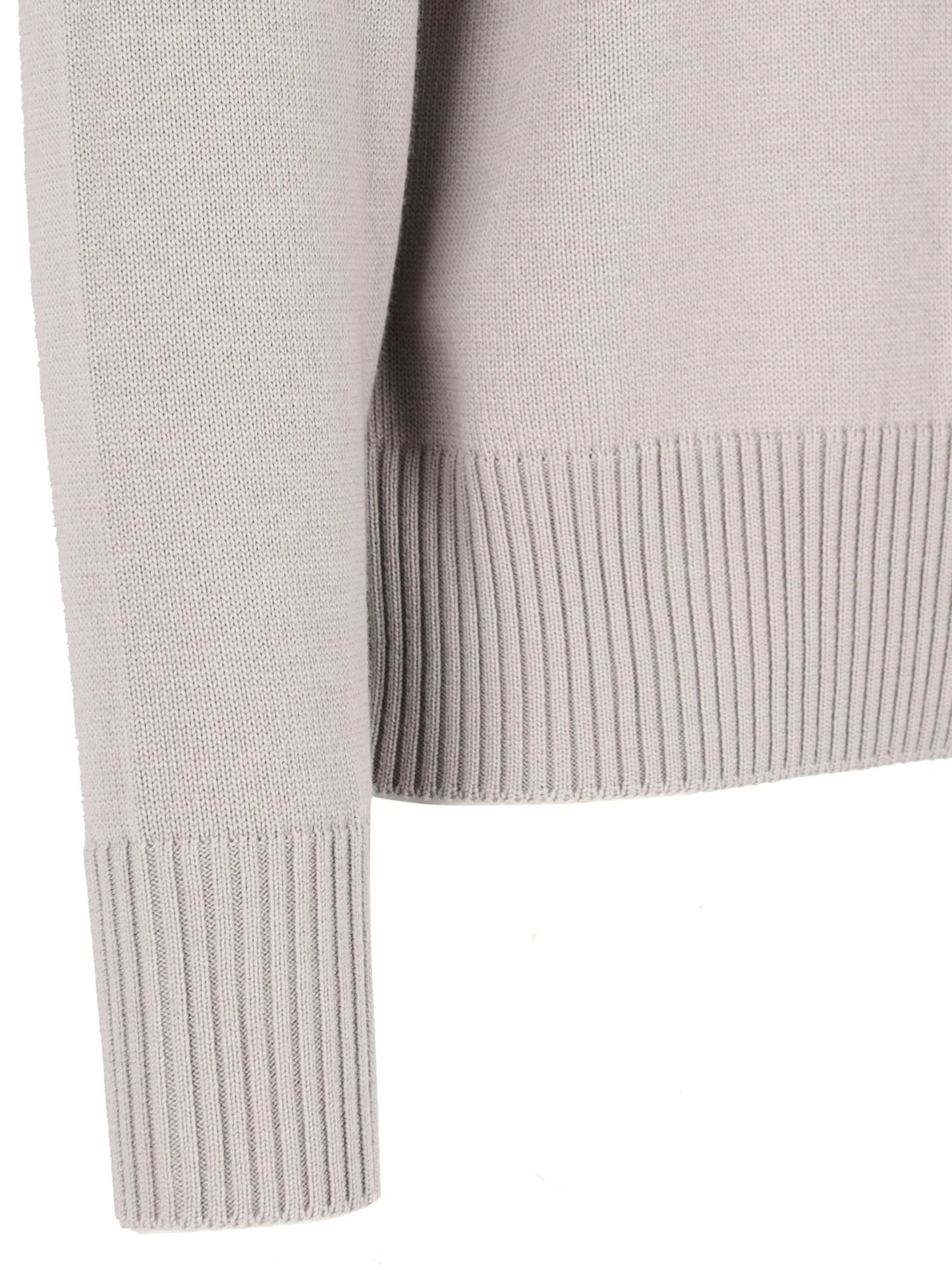 logo-patch wool jumper