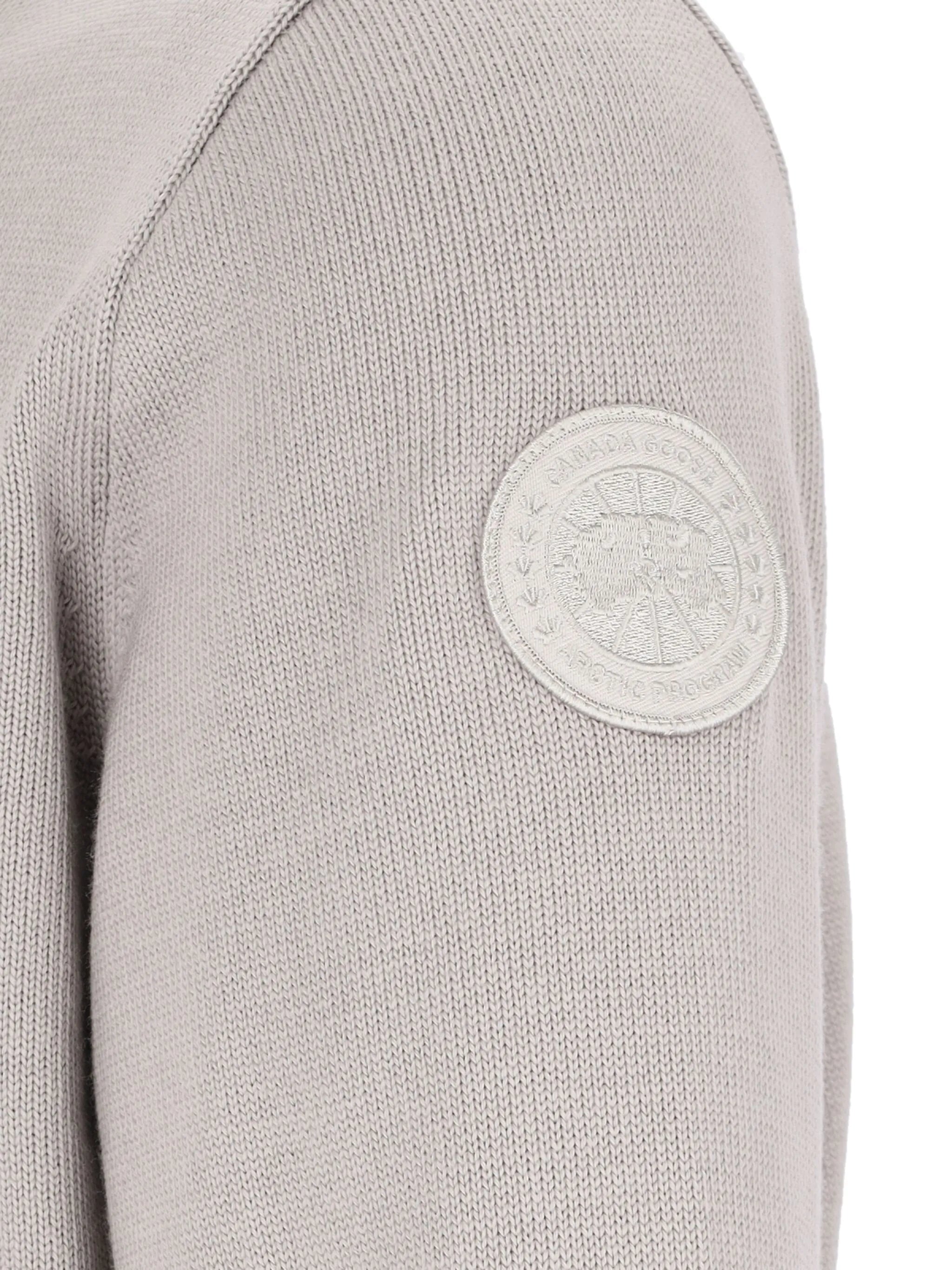 logo-patch wool jumper