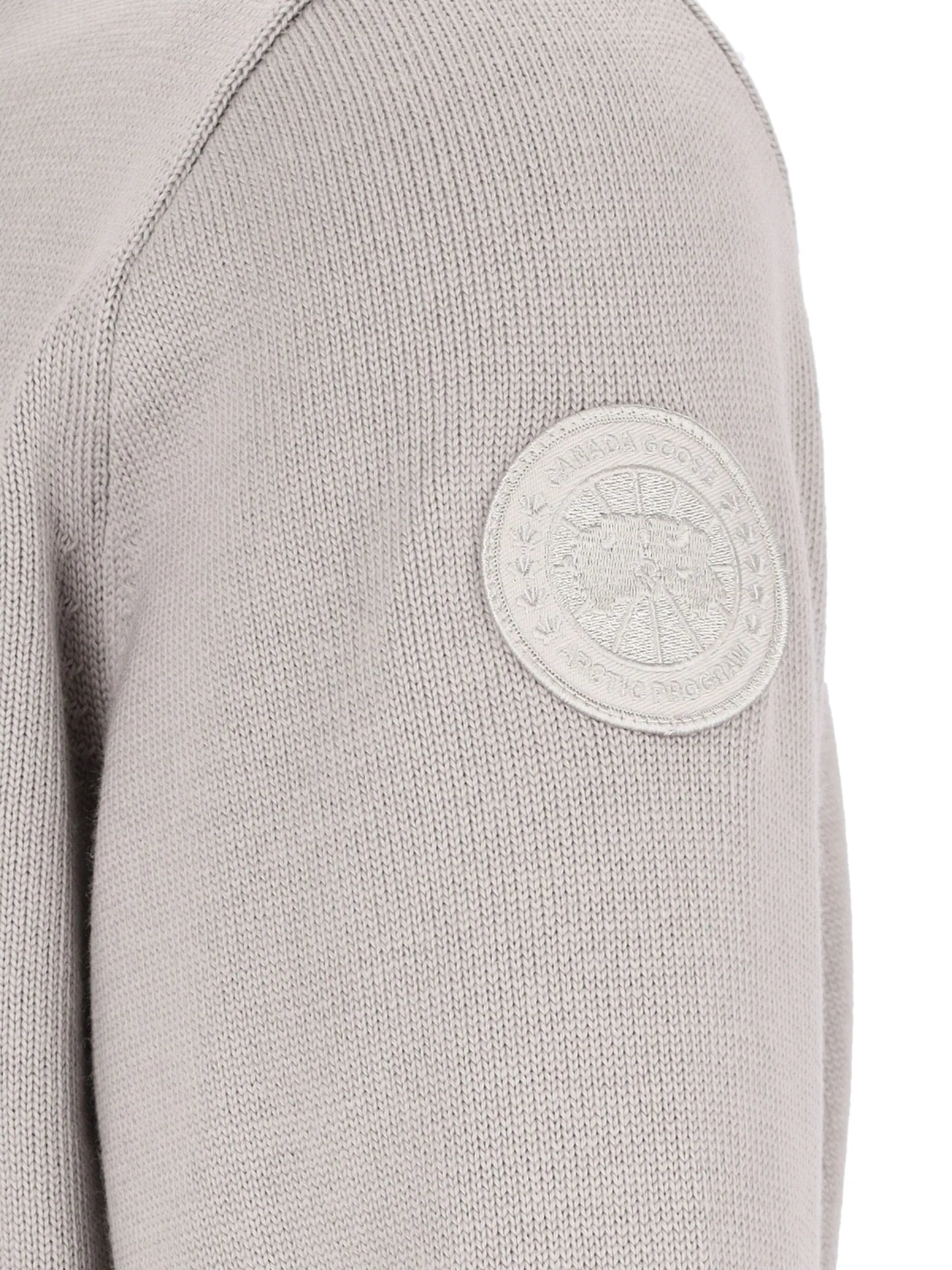 logo-patch wool jumper