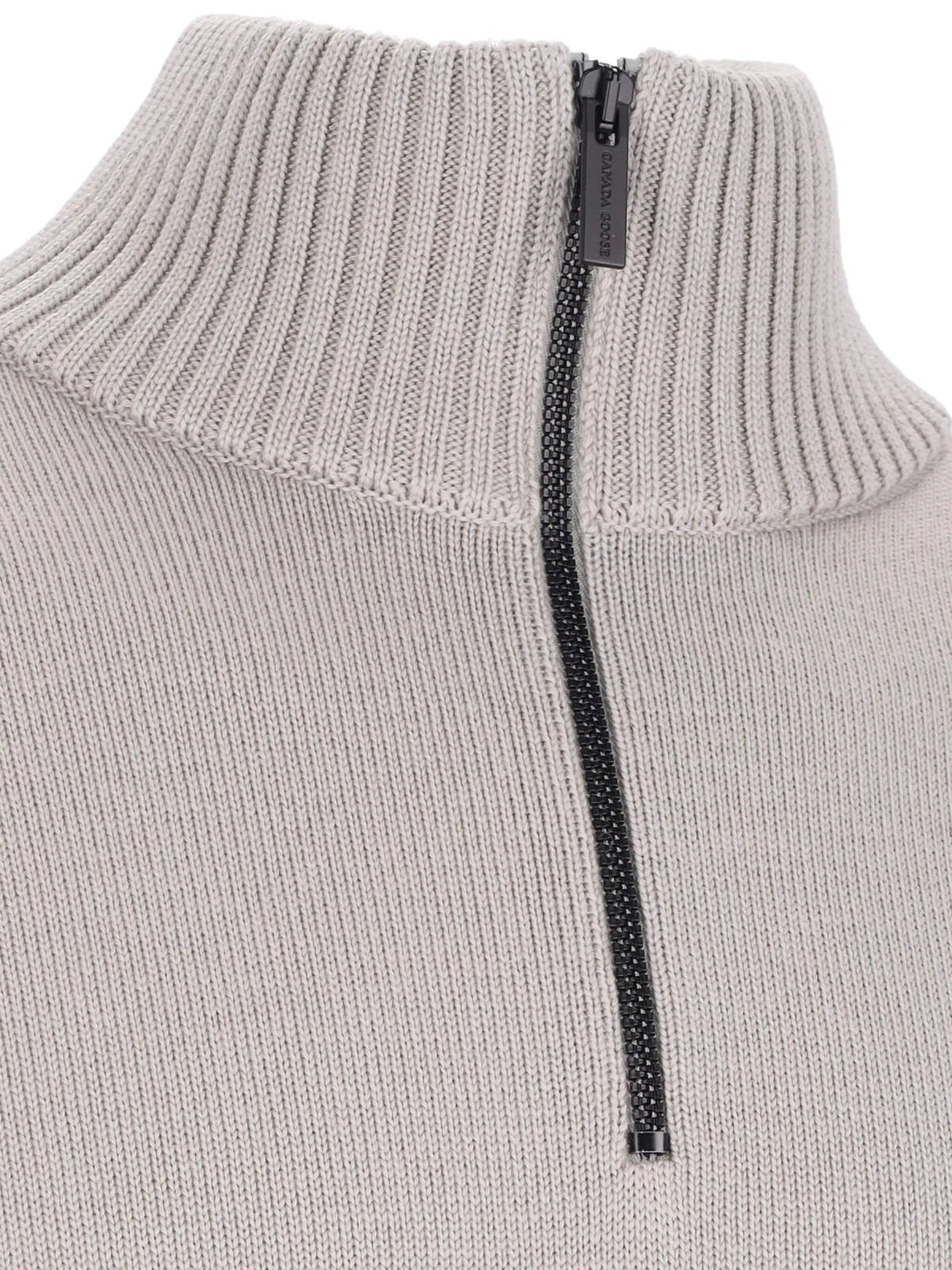 logo-patch wool jumper