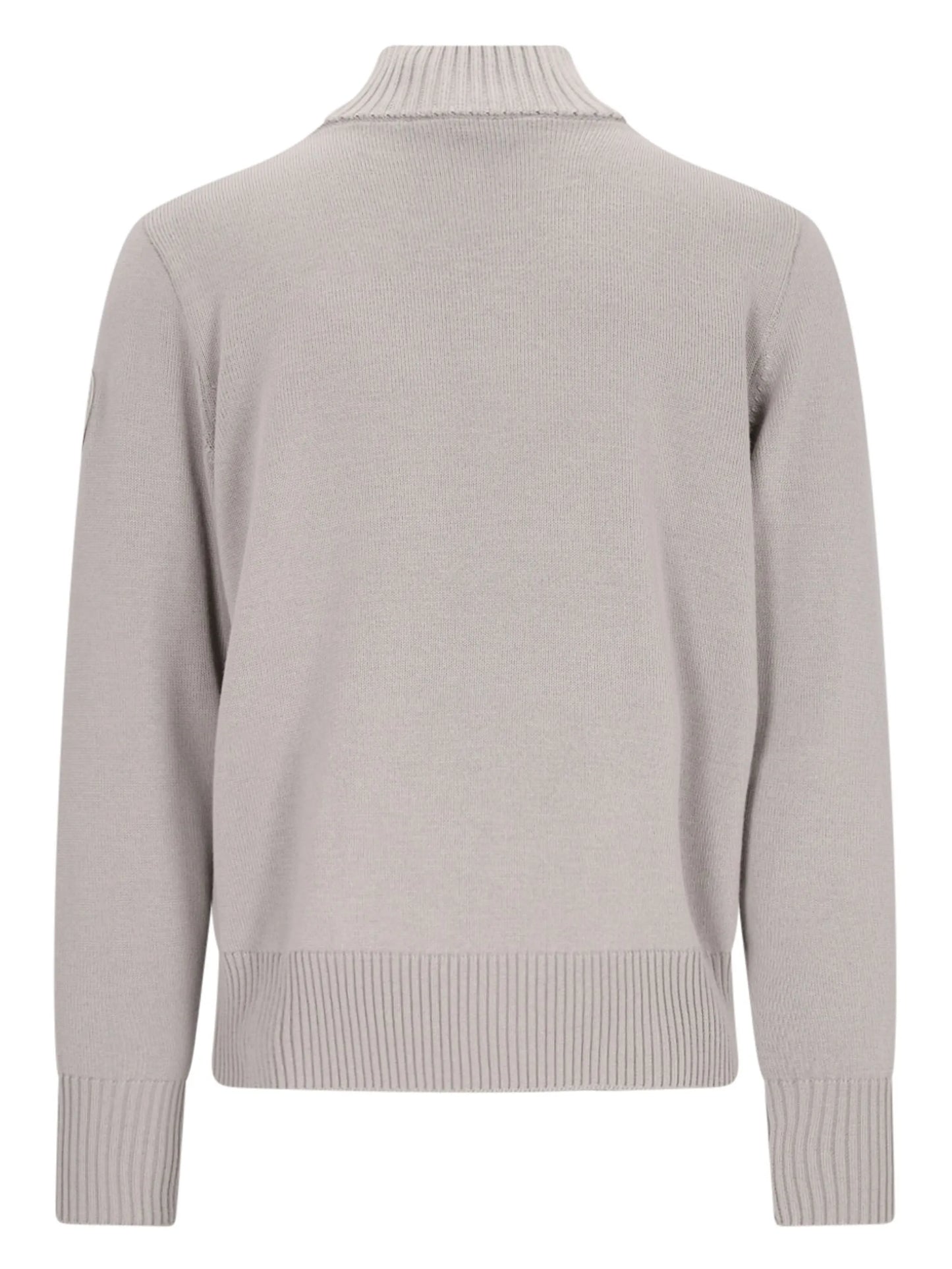 logo-patch wool jumper