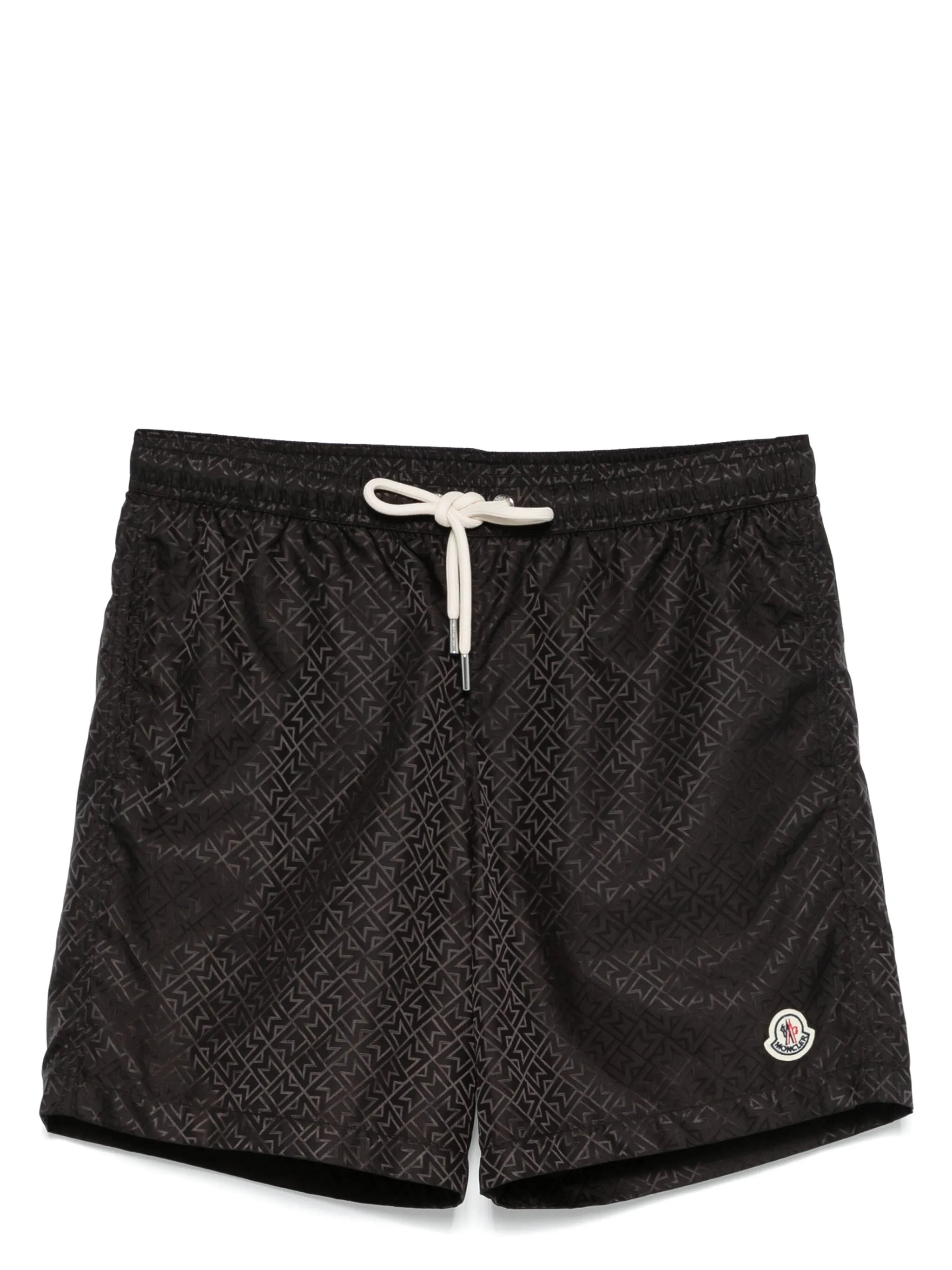 monogram-jacquard swim shorts