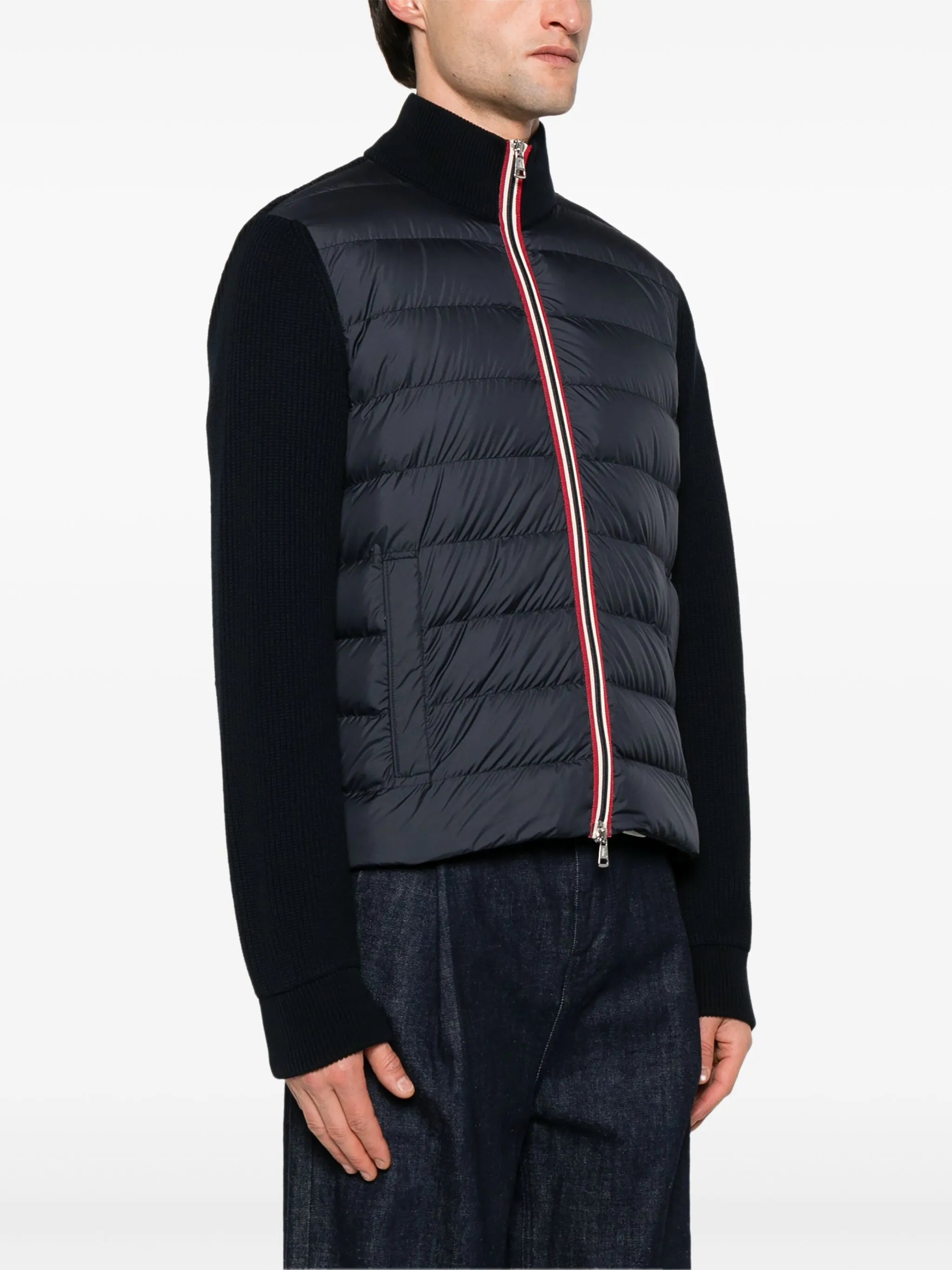 padded-panels cardigan