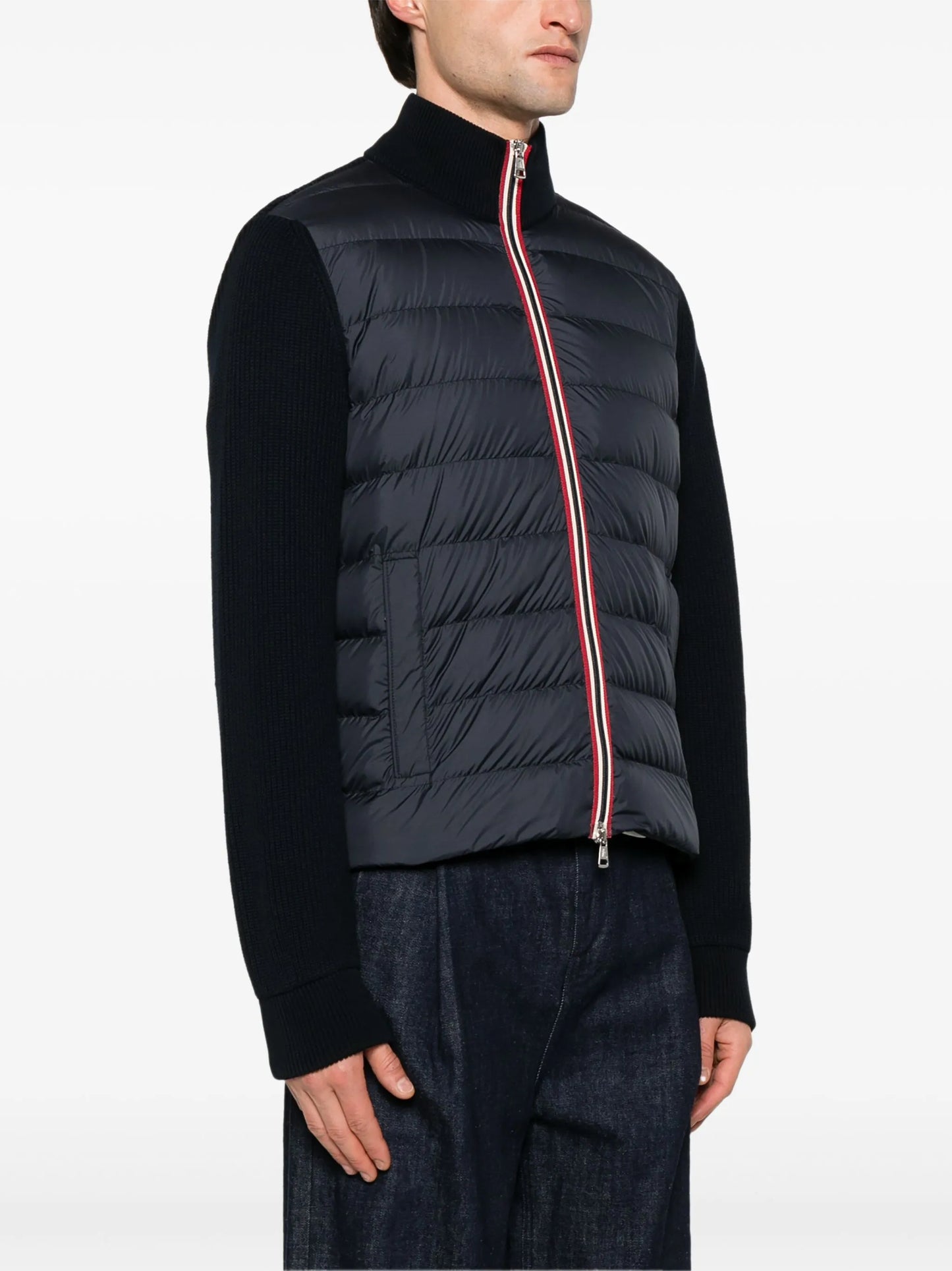 padded-panels cardigan