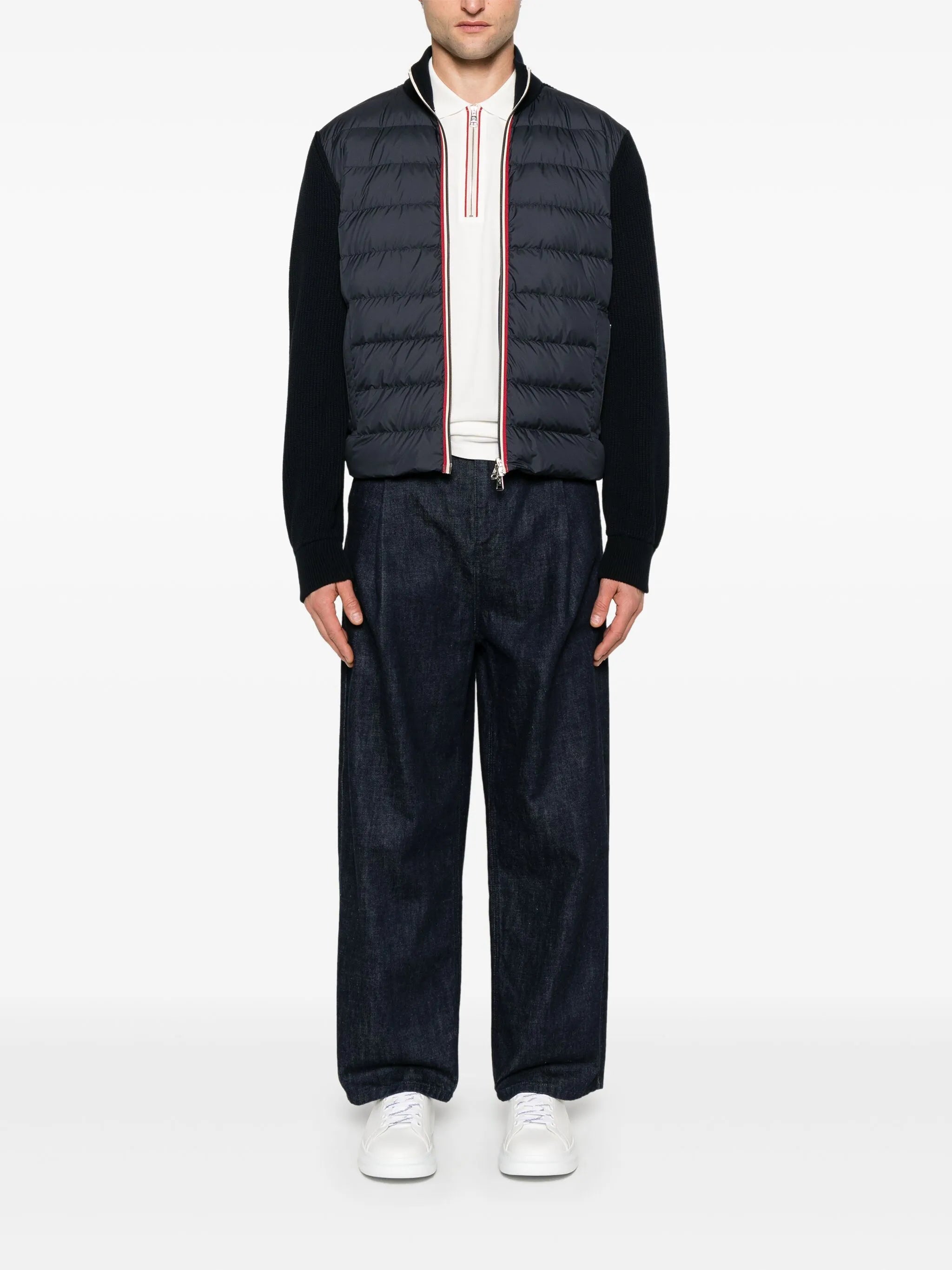 padded-panels cardigan