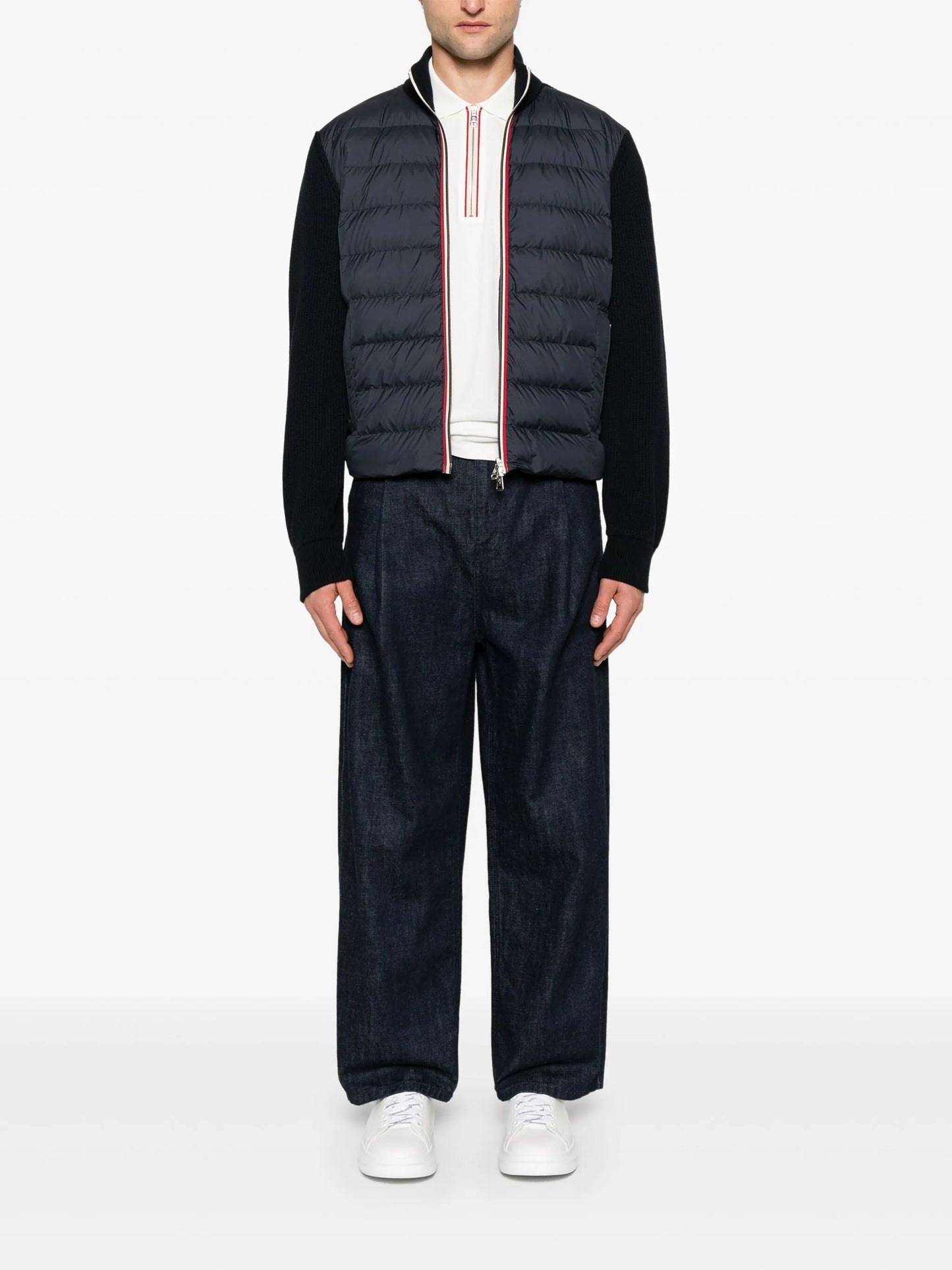 padded-panels cardigan