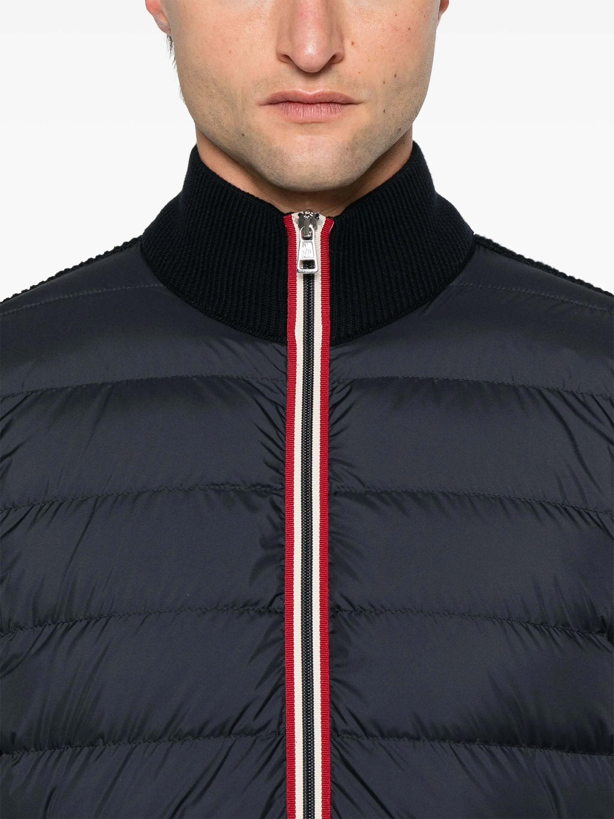 padded-panels cardigan