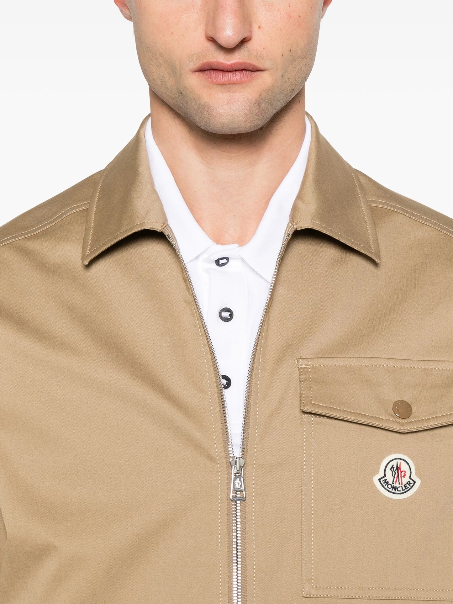 gabardine cotton shirt jacket