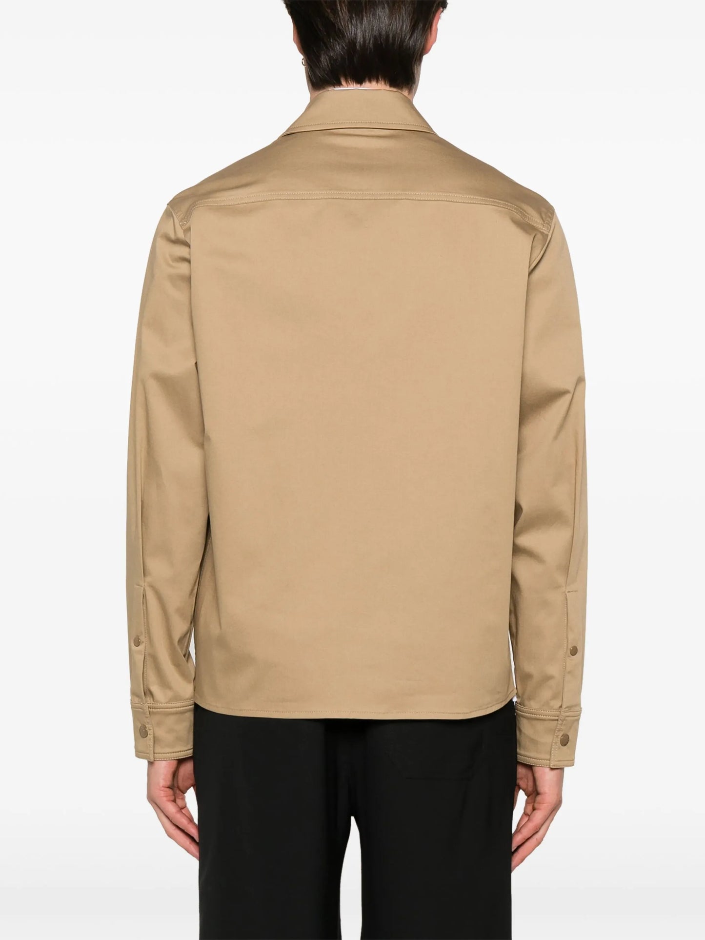gabardine cotton shirt jacket