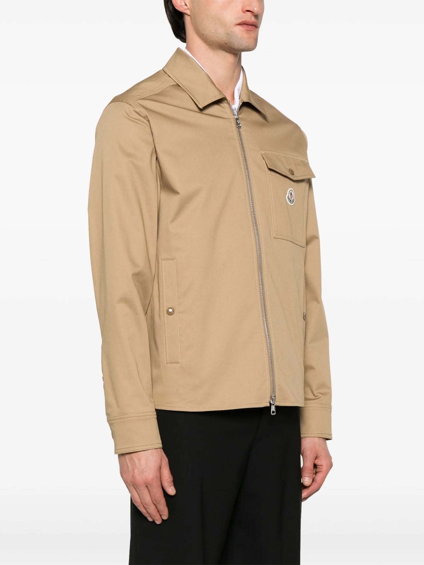 gabardine cotton shirt jacket