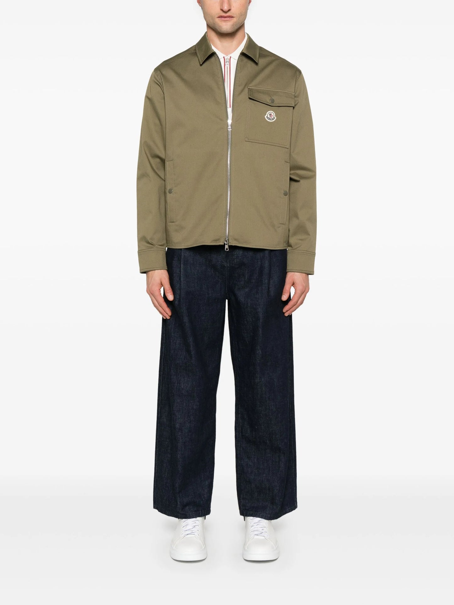 zip-up shirt jacket