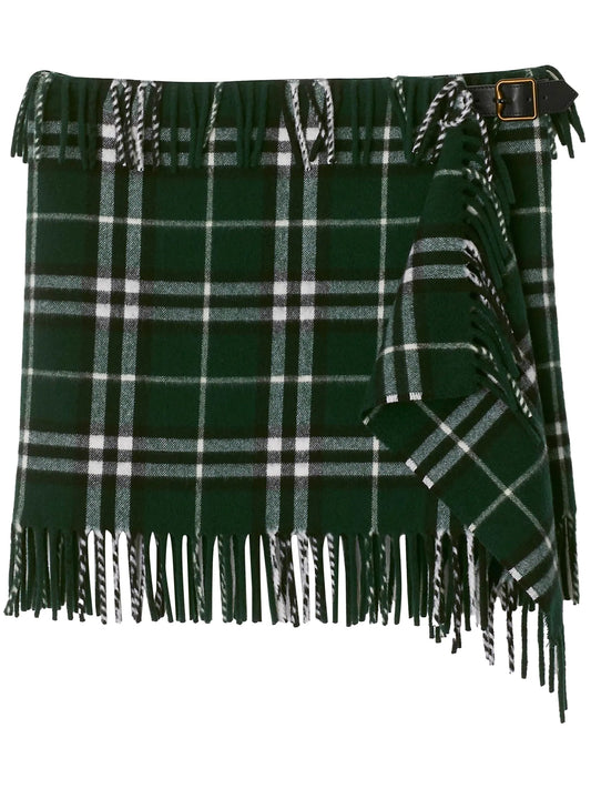 checked mini skirt