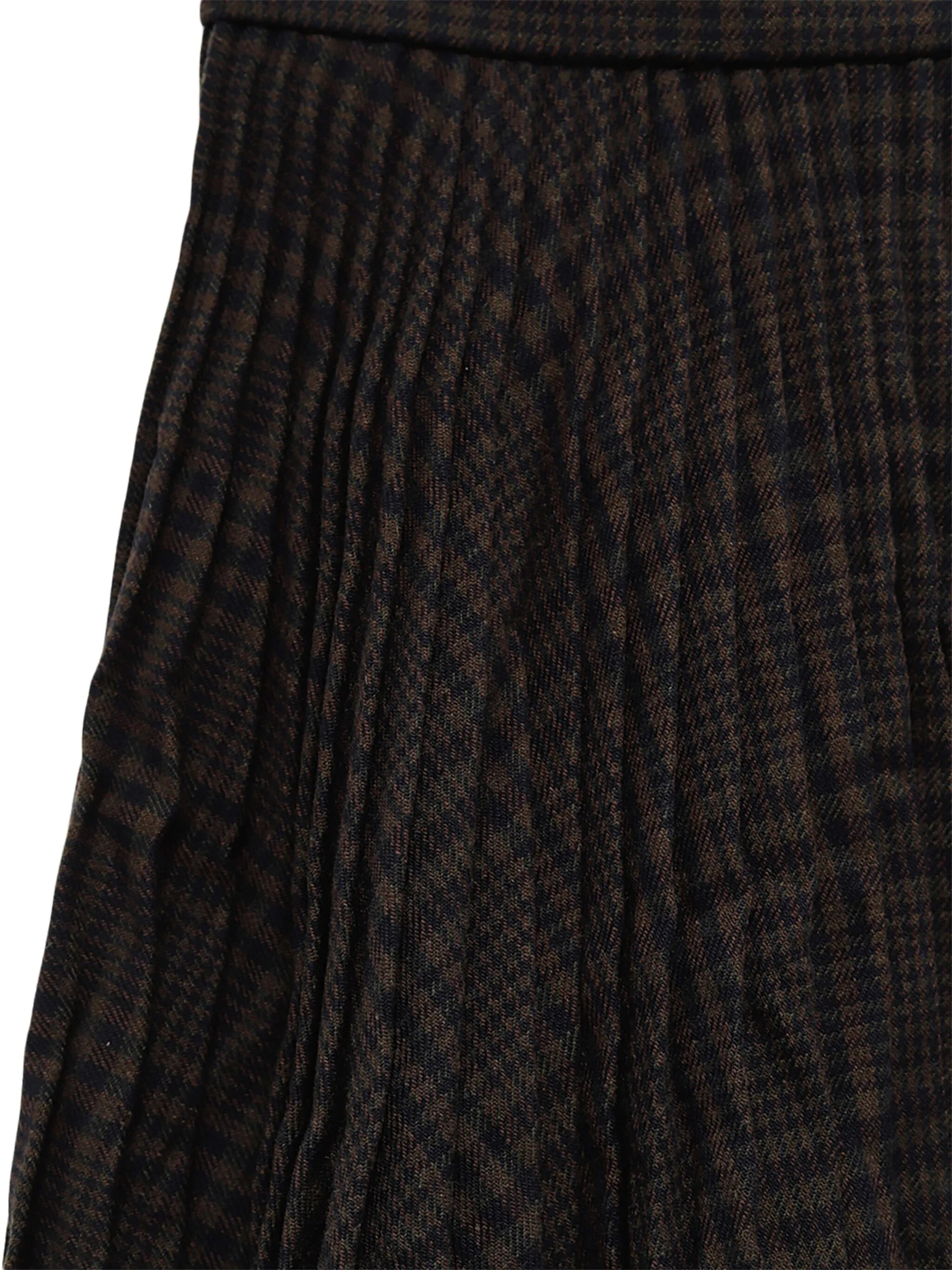 crinkled pleated midi skirt