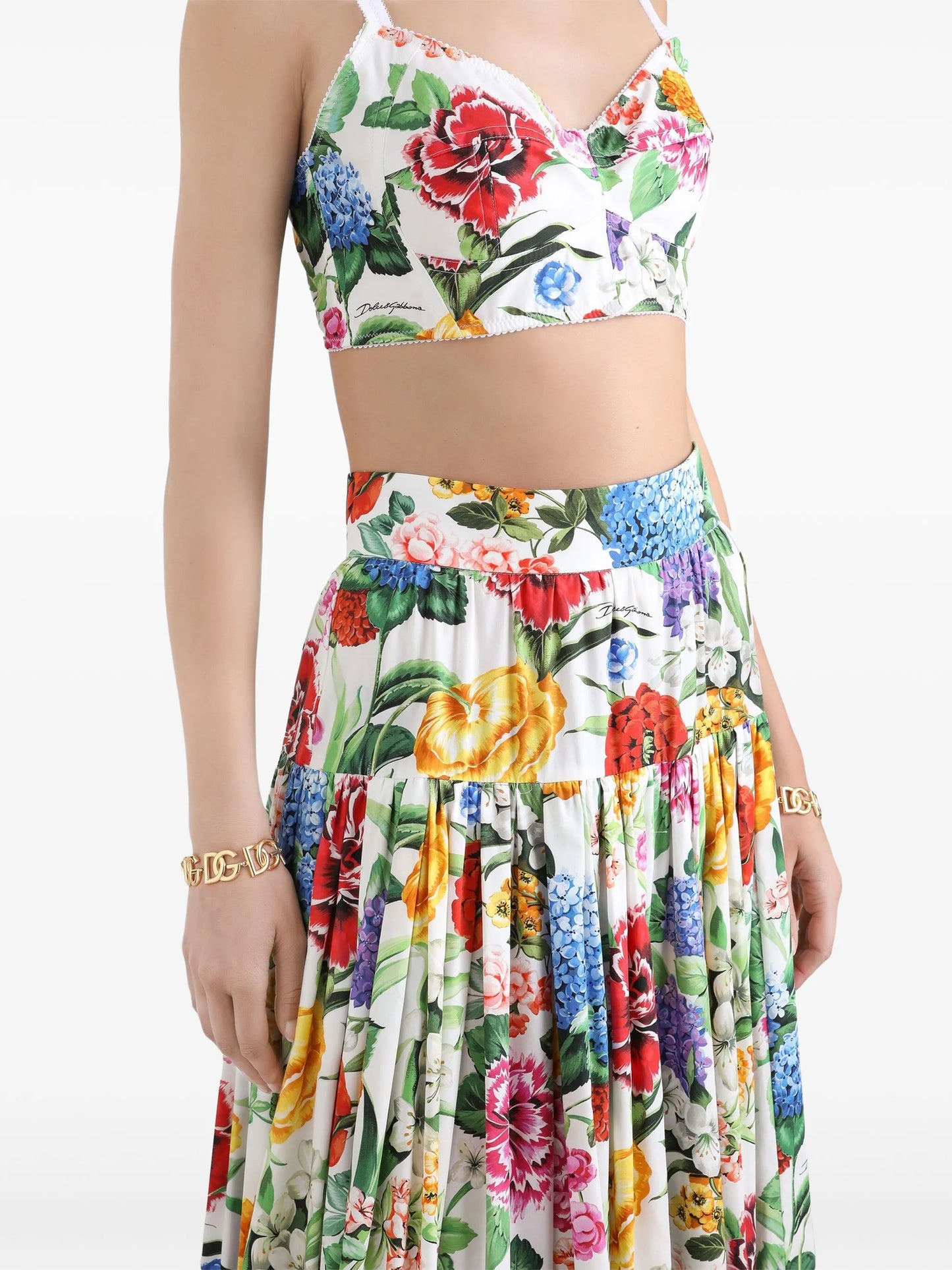 floral-print maxi skirt