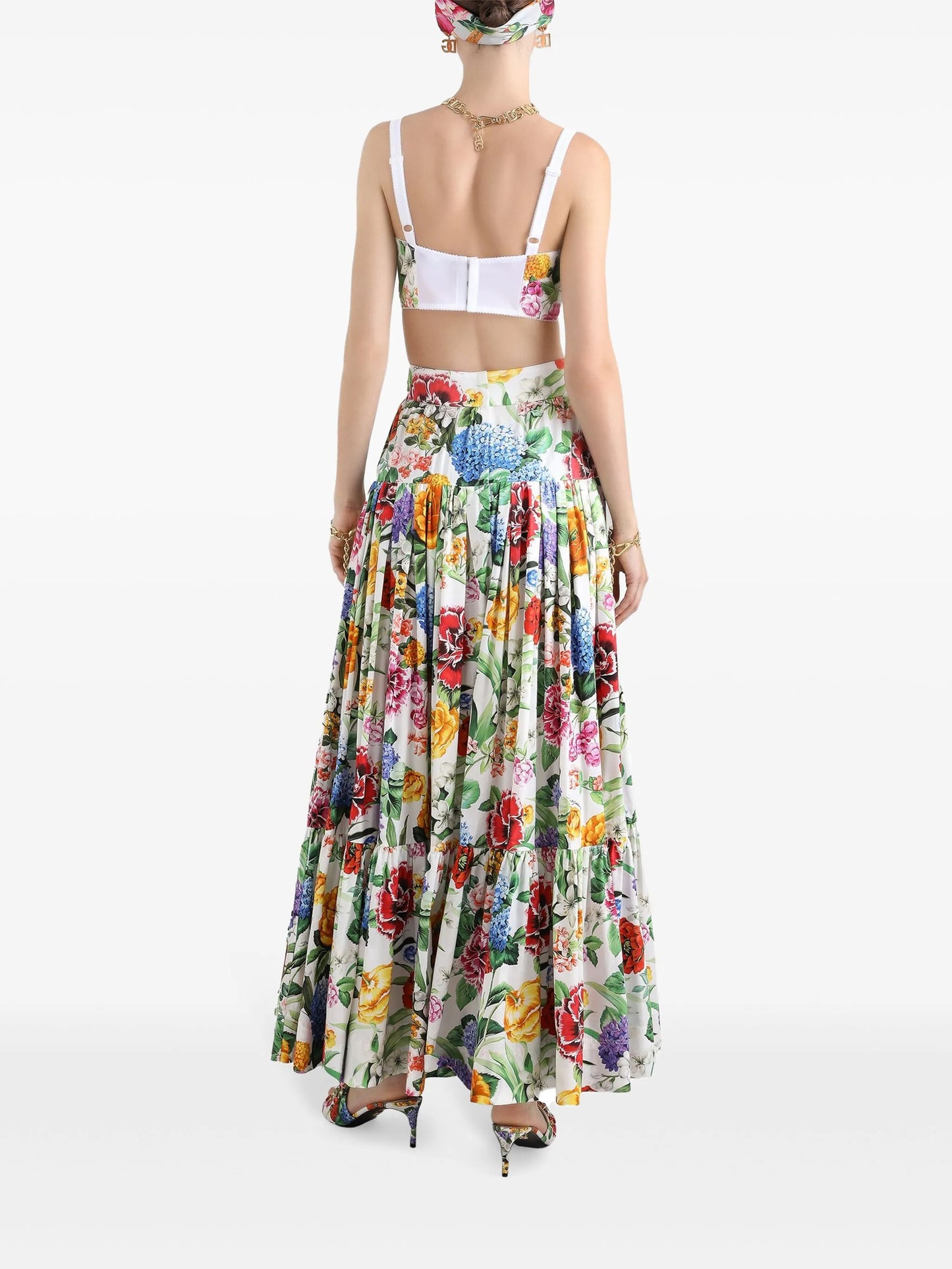 floral-print maxi skirt