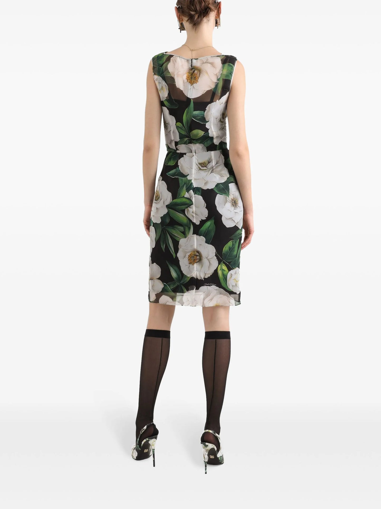 floral-print mini dress