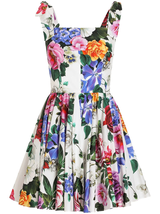 floral-print mini dress