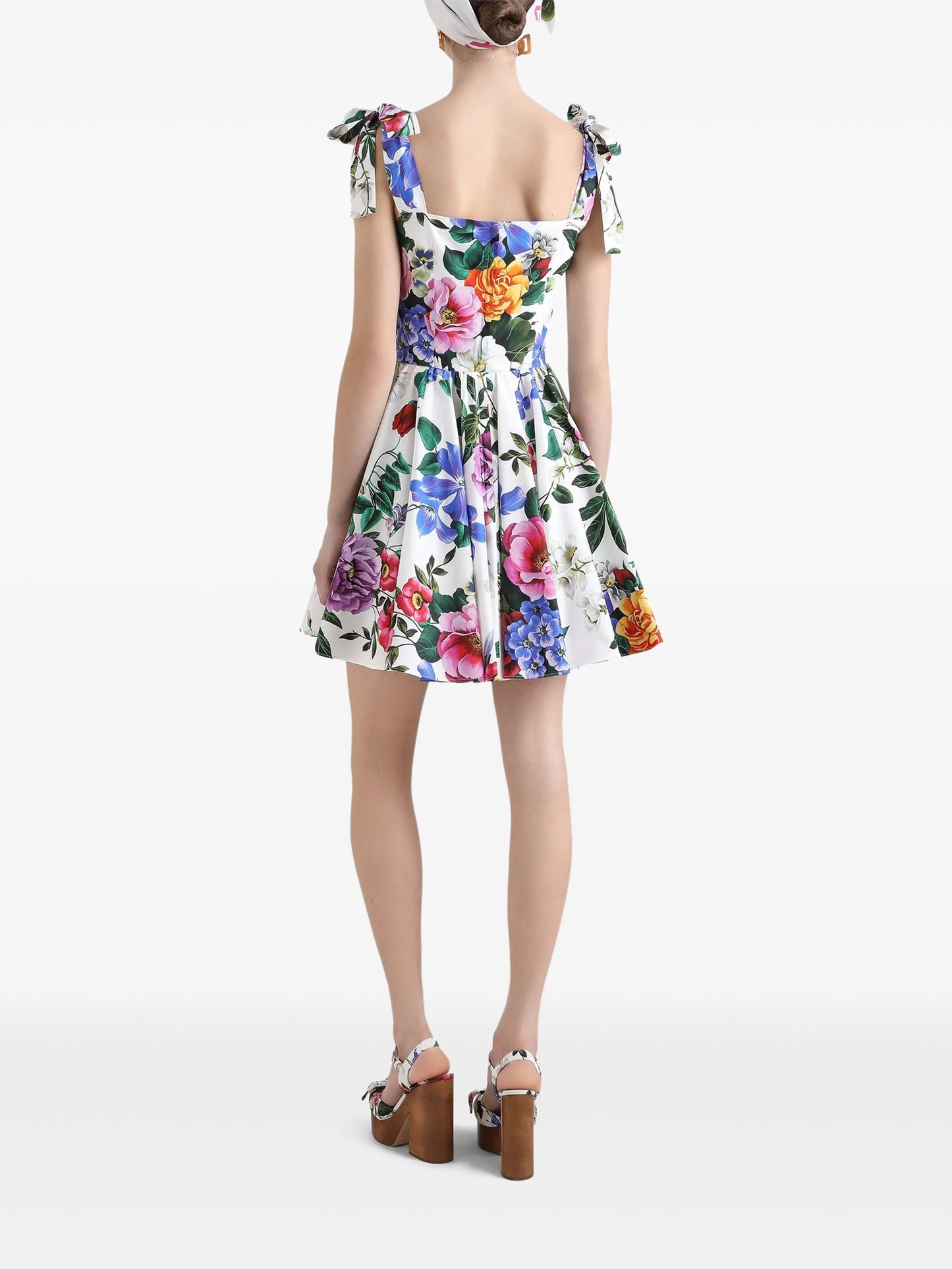floral-print mini dress