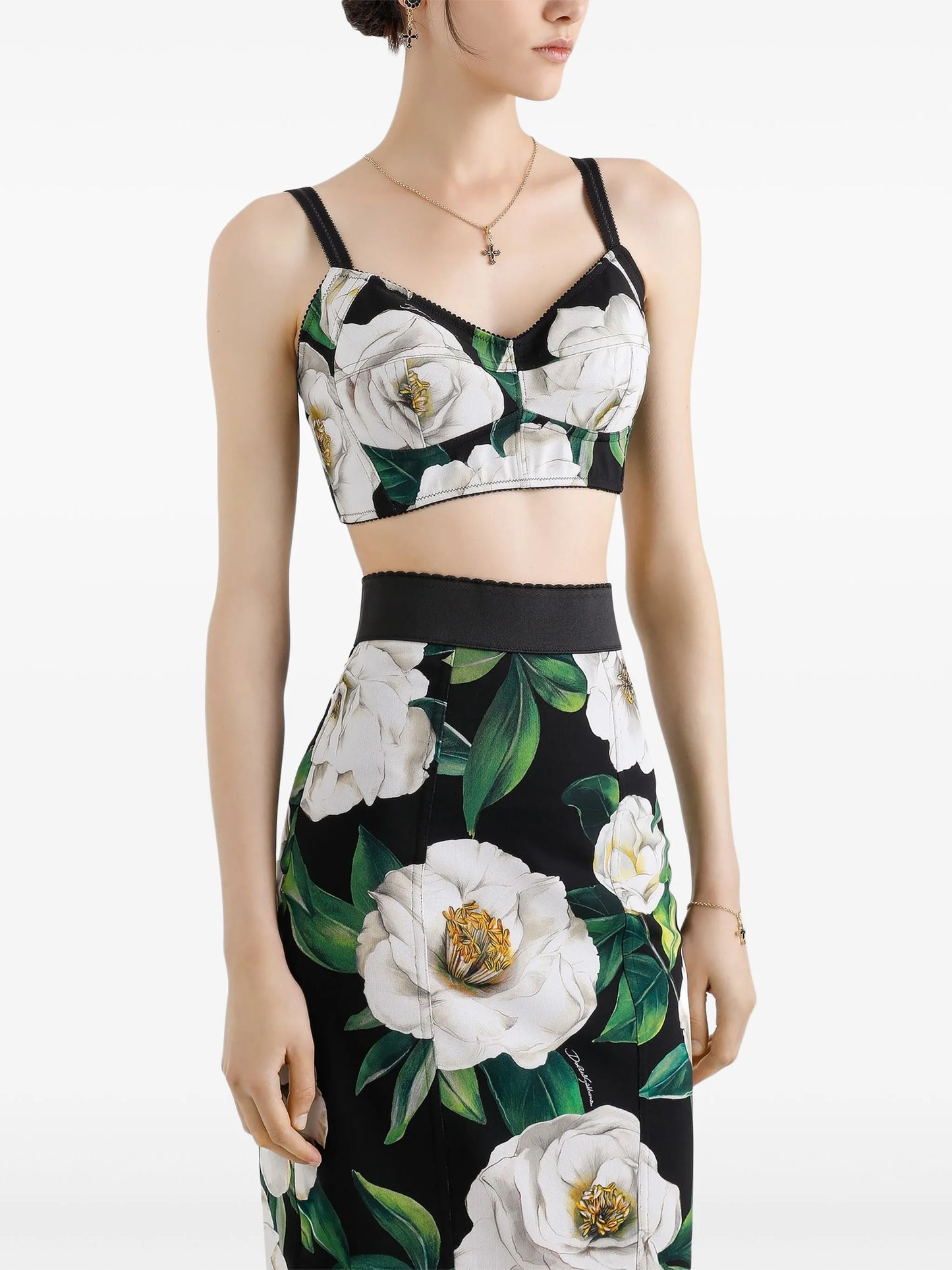 printed bustier top